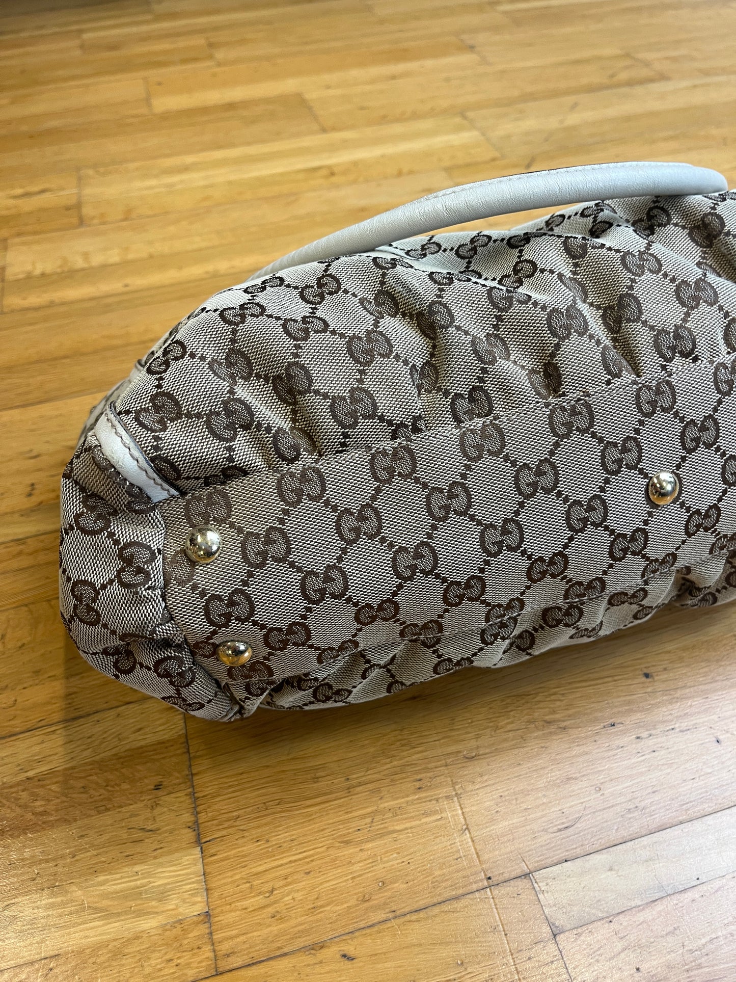 GUCCI MONOGRAM D-RING HOBO BAG