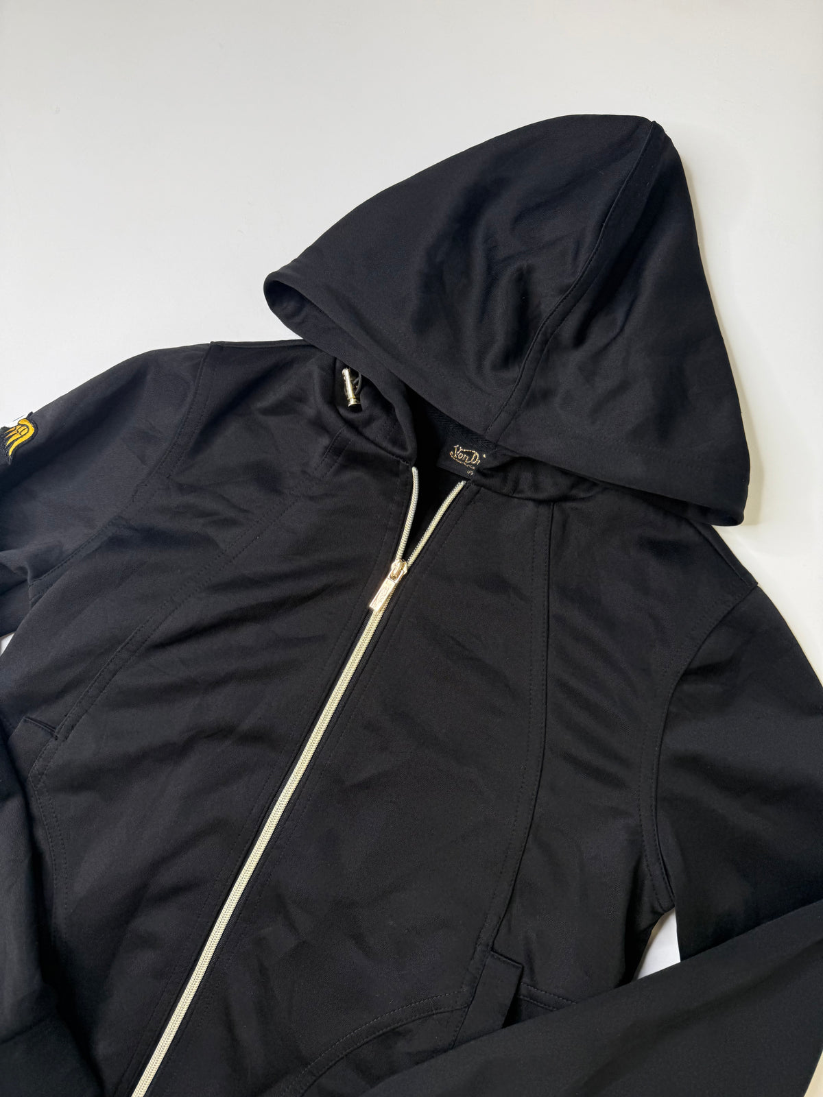 VON DUTCH RHINESTONE LOGO HOODIE BLACK (M)