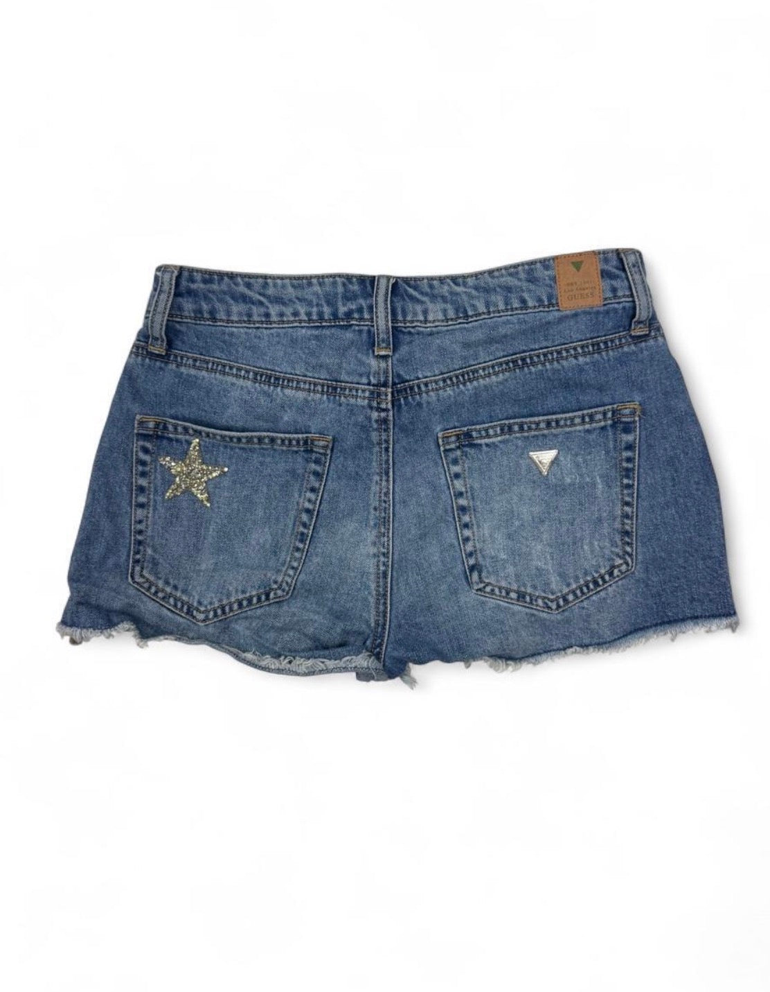 GUESS VINTAGE SEQUIN STAR DENIM SHORTS