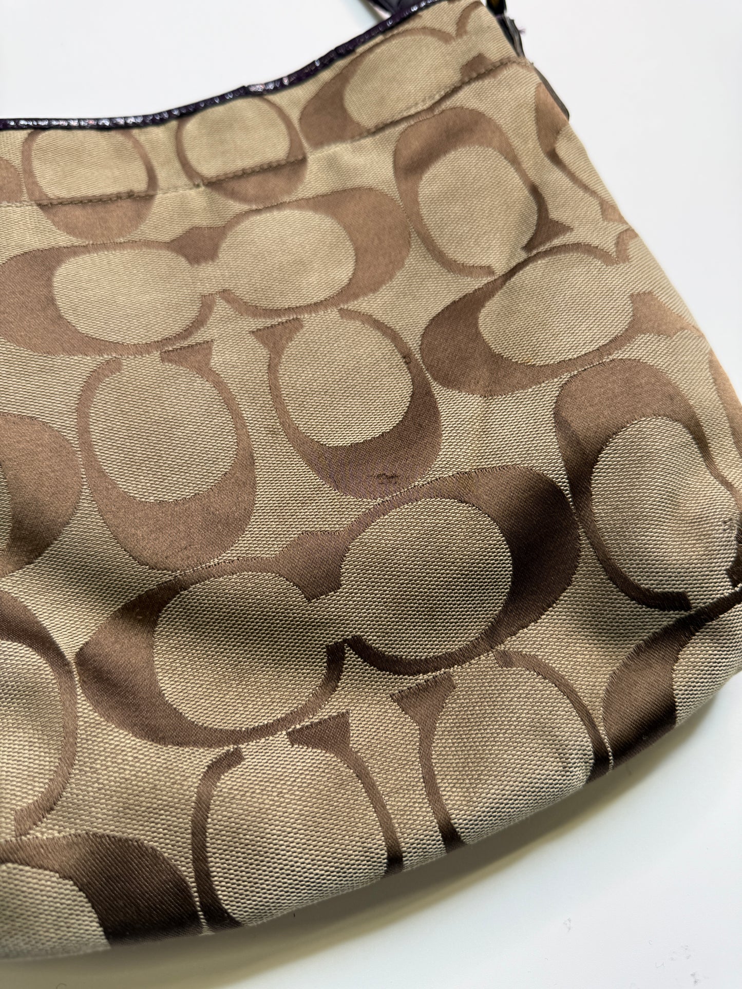 COACH CROSSBODY/MESSENGER BAG MONOGRAM PURPLE