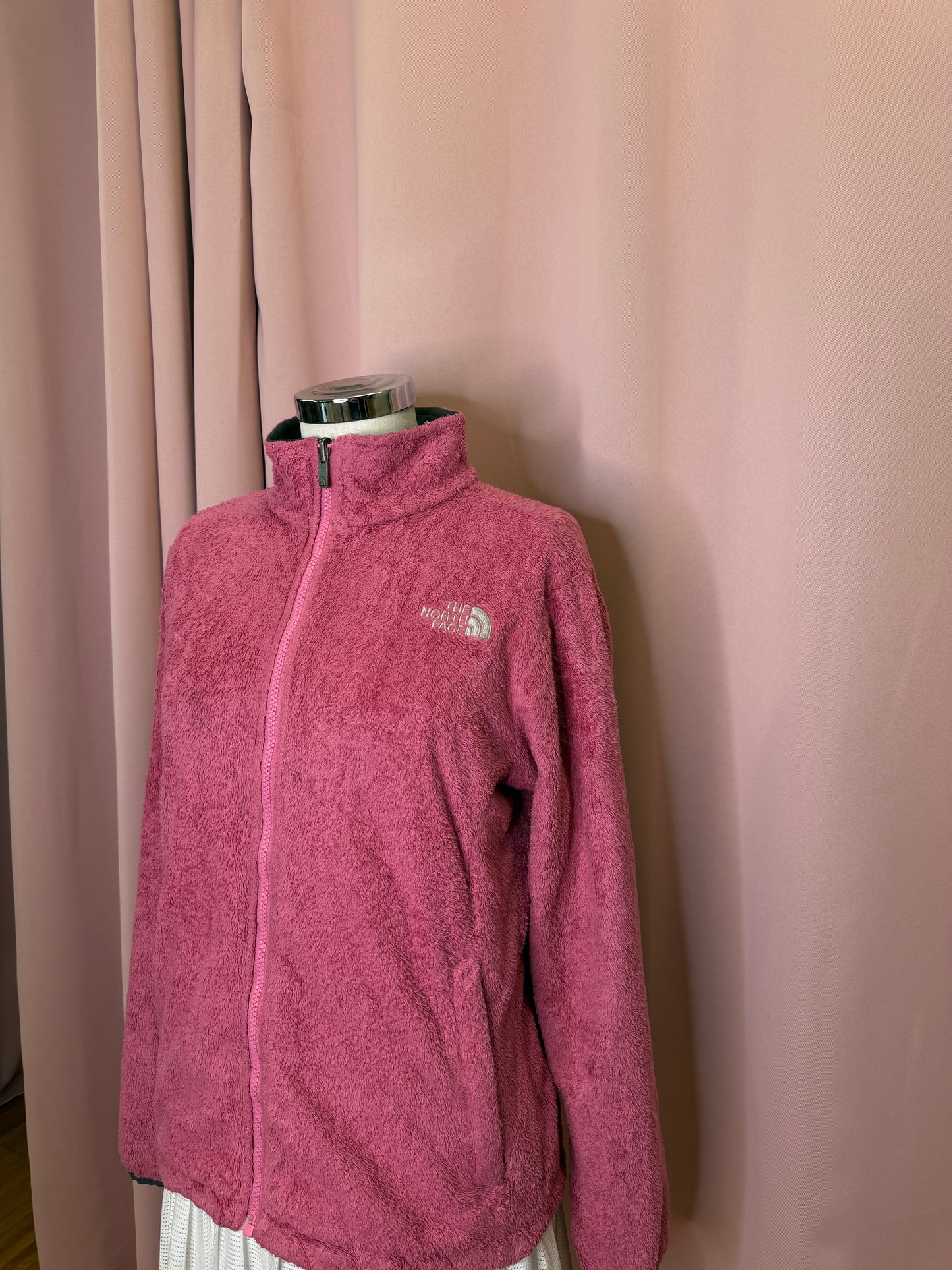 THE NORTH FACE FLEECE ZIPPER PINK (M)