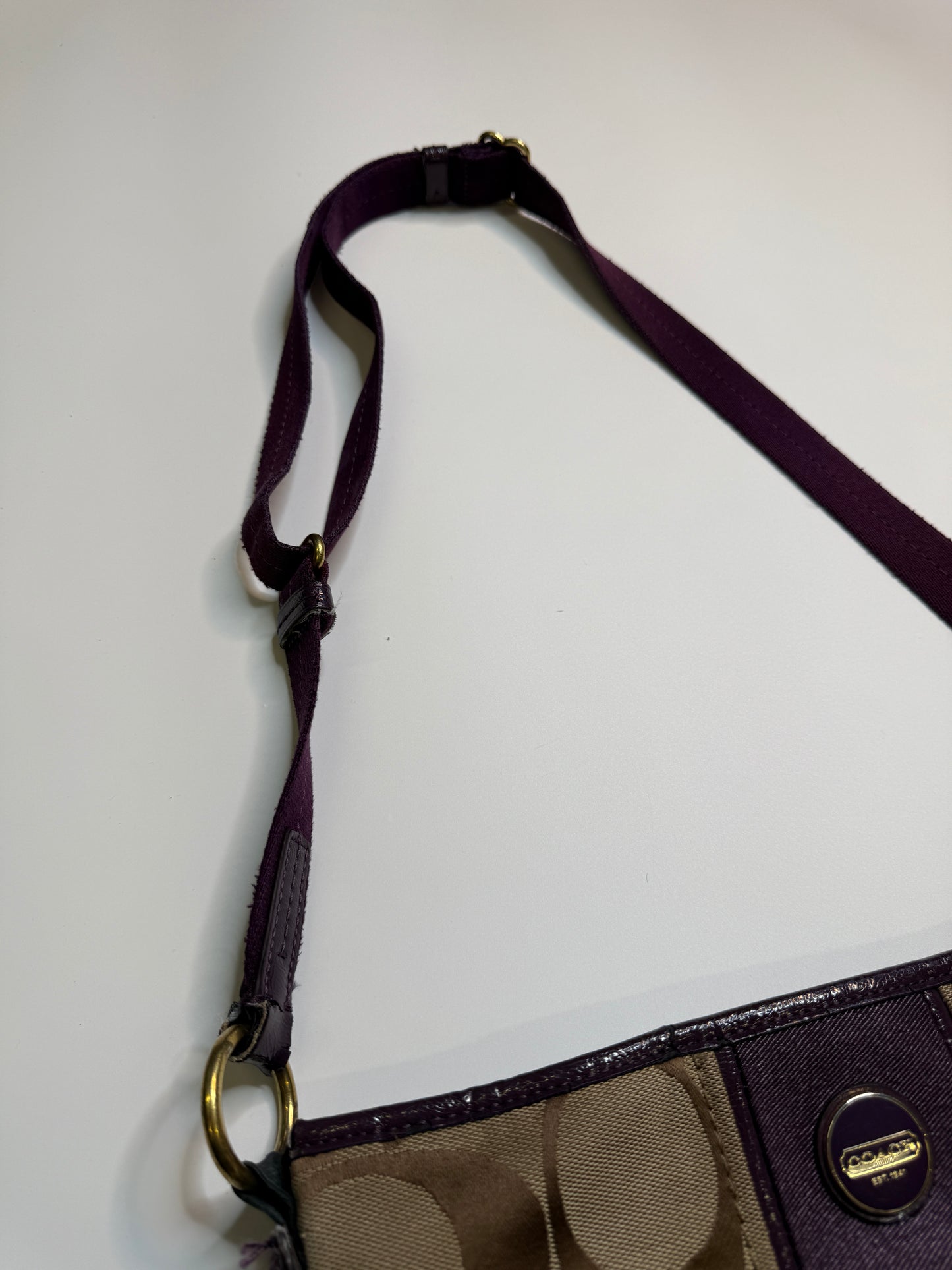 COACH CROSSBODY/MESSENGER BAG MONOGRAM PURPLE