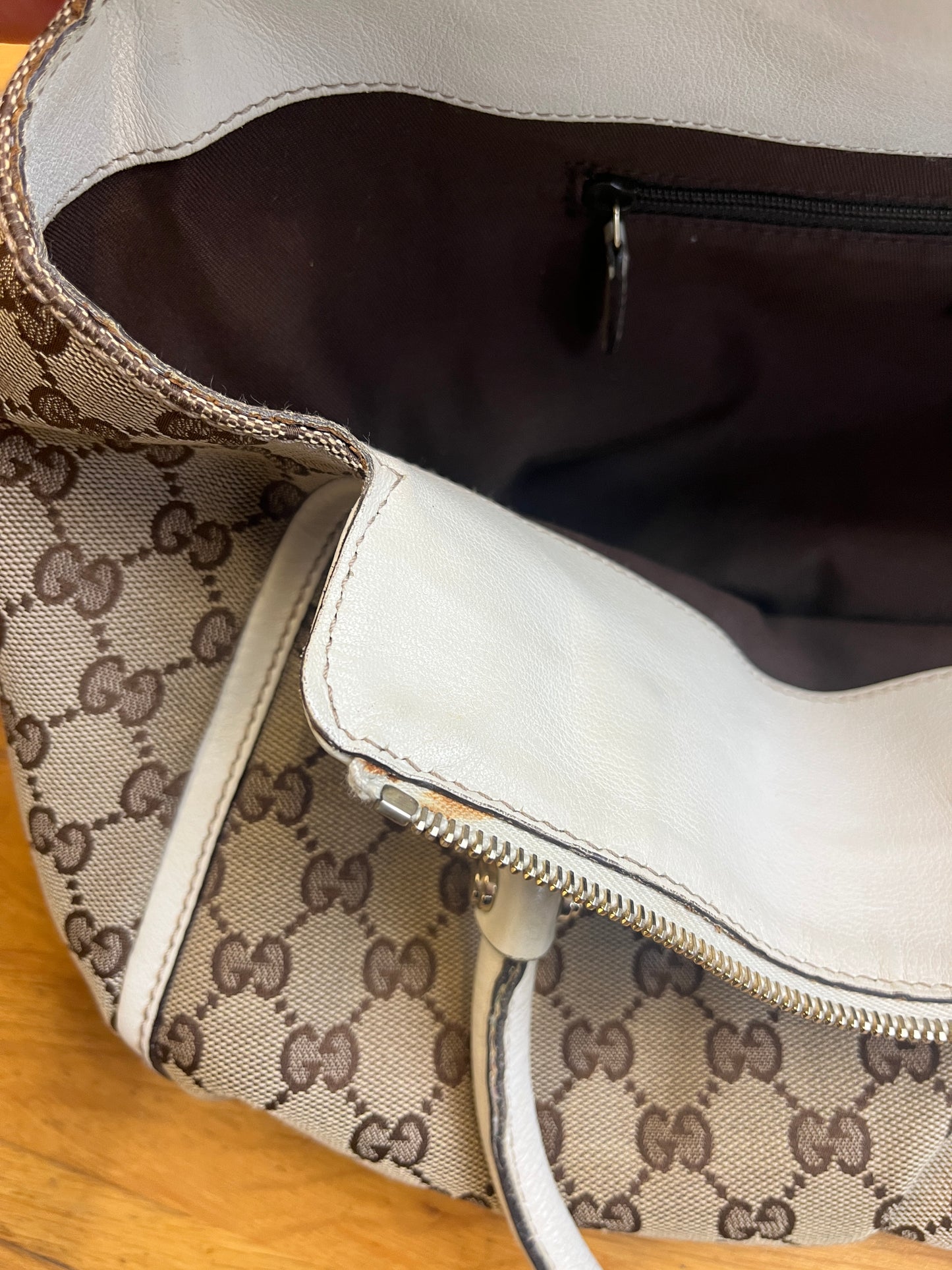 GUCCI MONOGRAM D-RING HOBO BAG