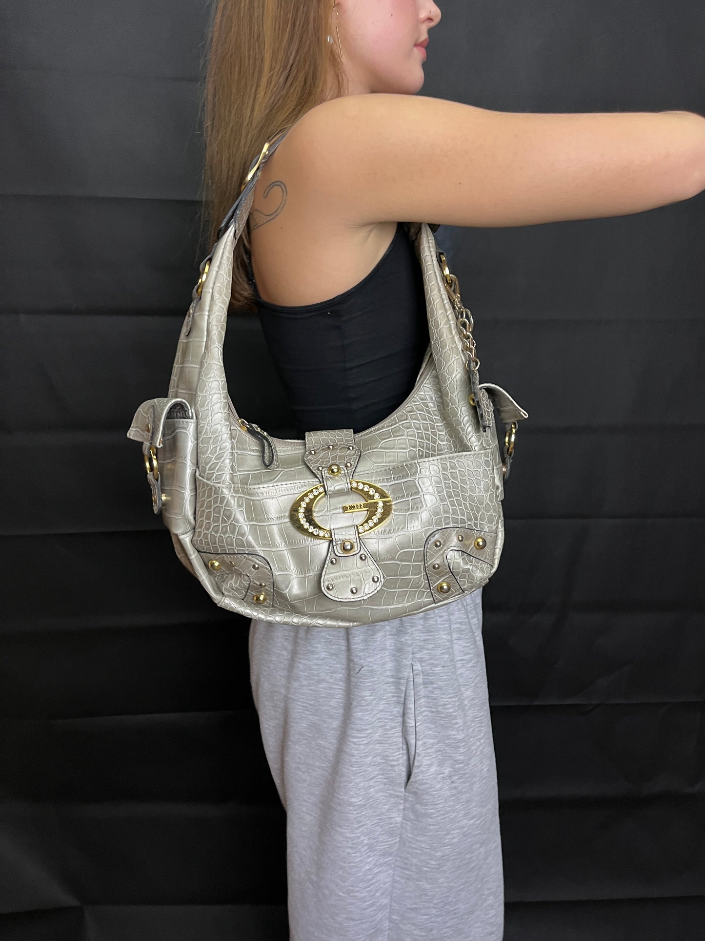 GUESS BAG GOLD RHINESTONE