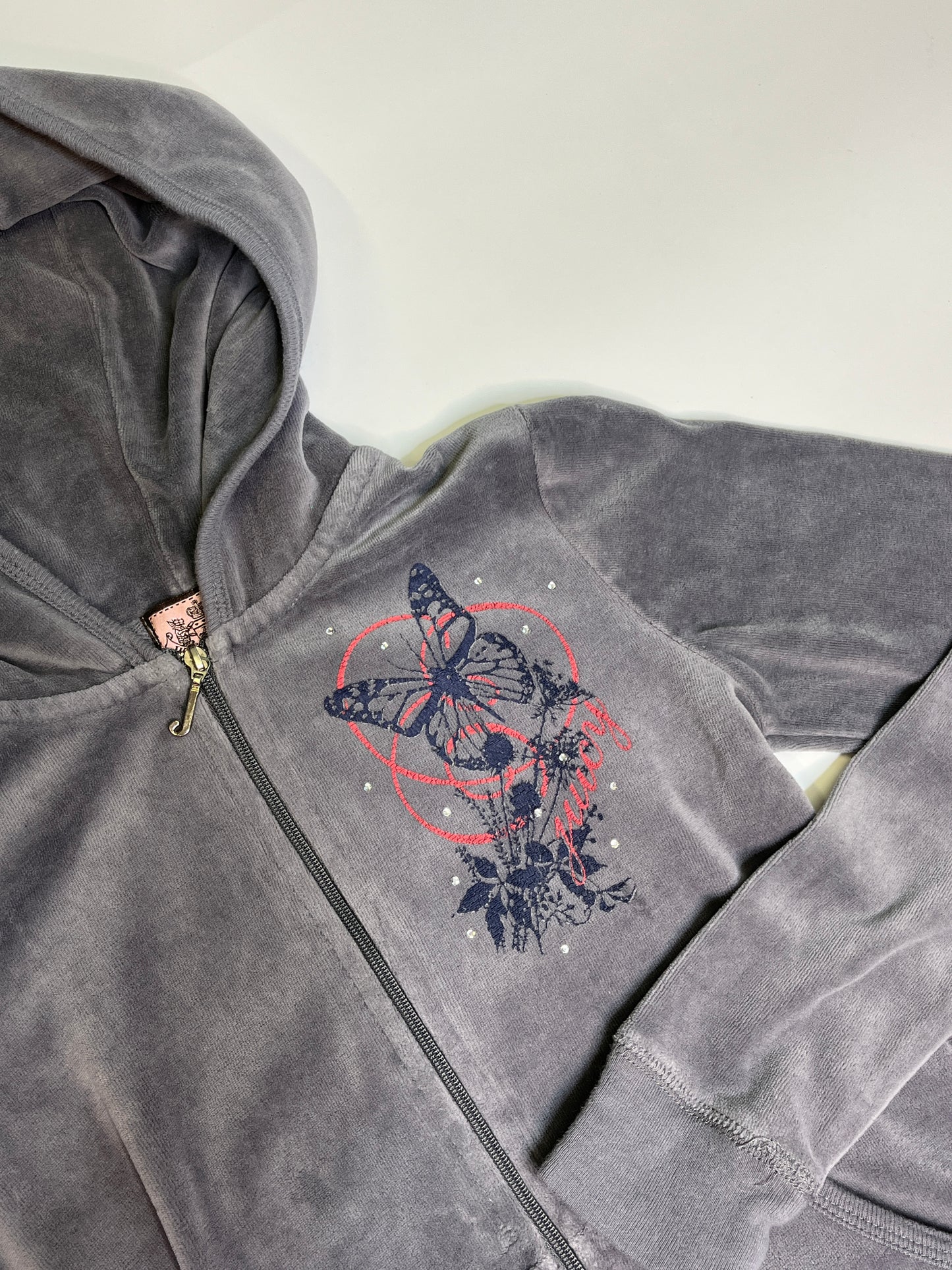 JUICY COUTURE ZIPPER GREY 2000s (XS/Petite)