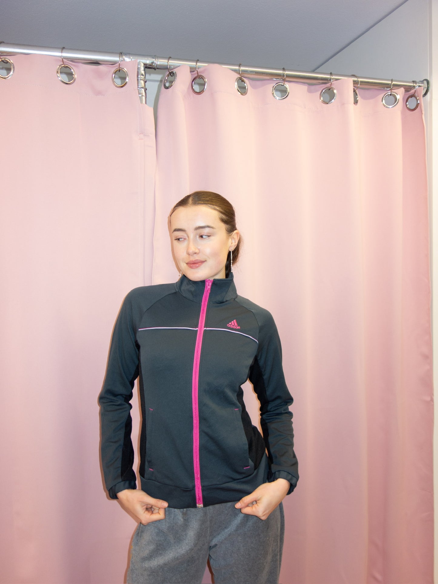 ADIDAS ZIPPER PINK (S)