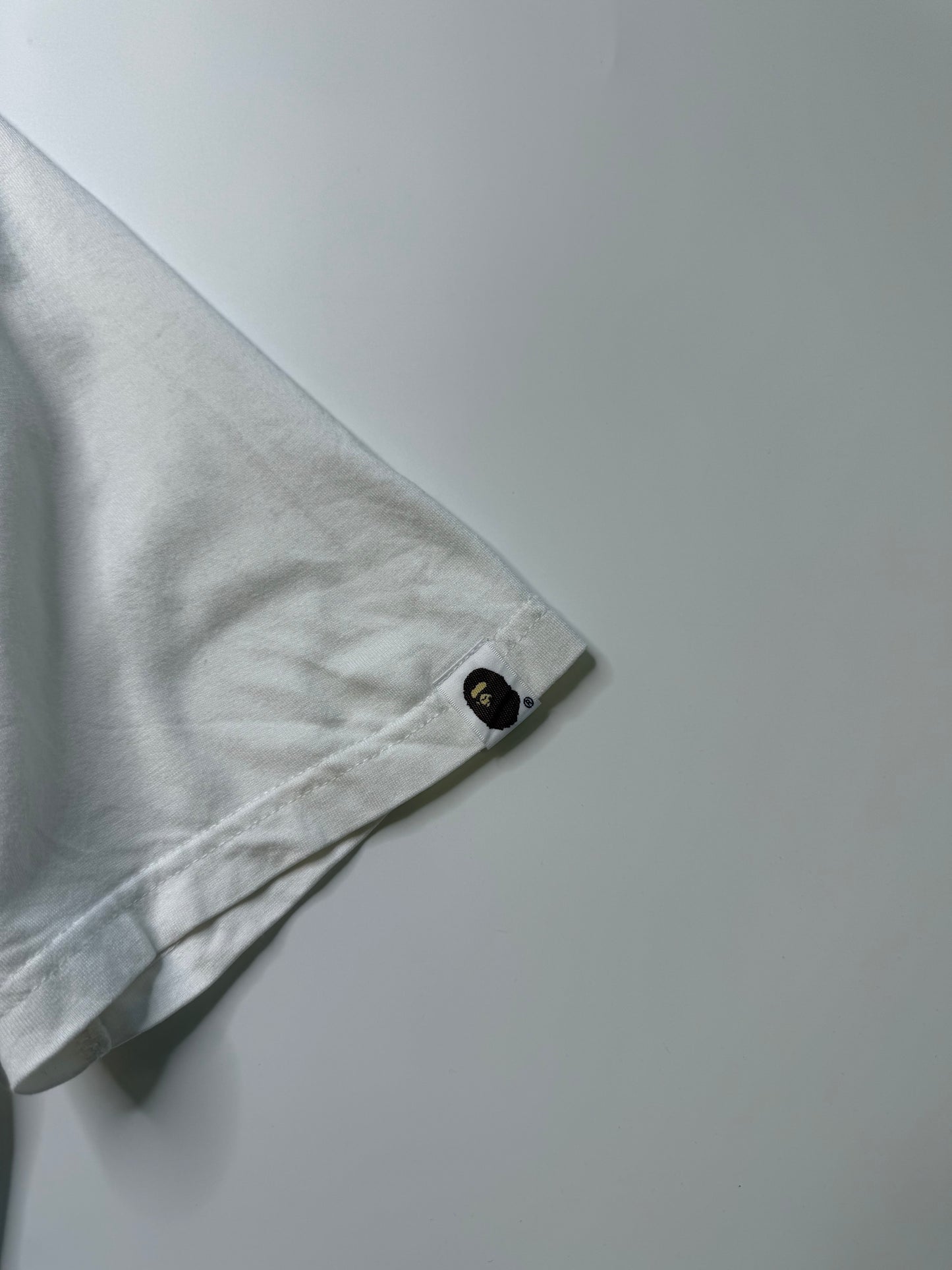BAPE 30TH ANNIVERSARY SEQUIN LOGO TEE – WHITE (XS)