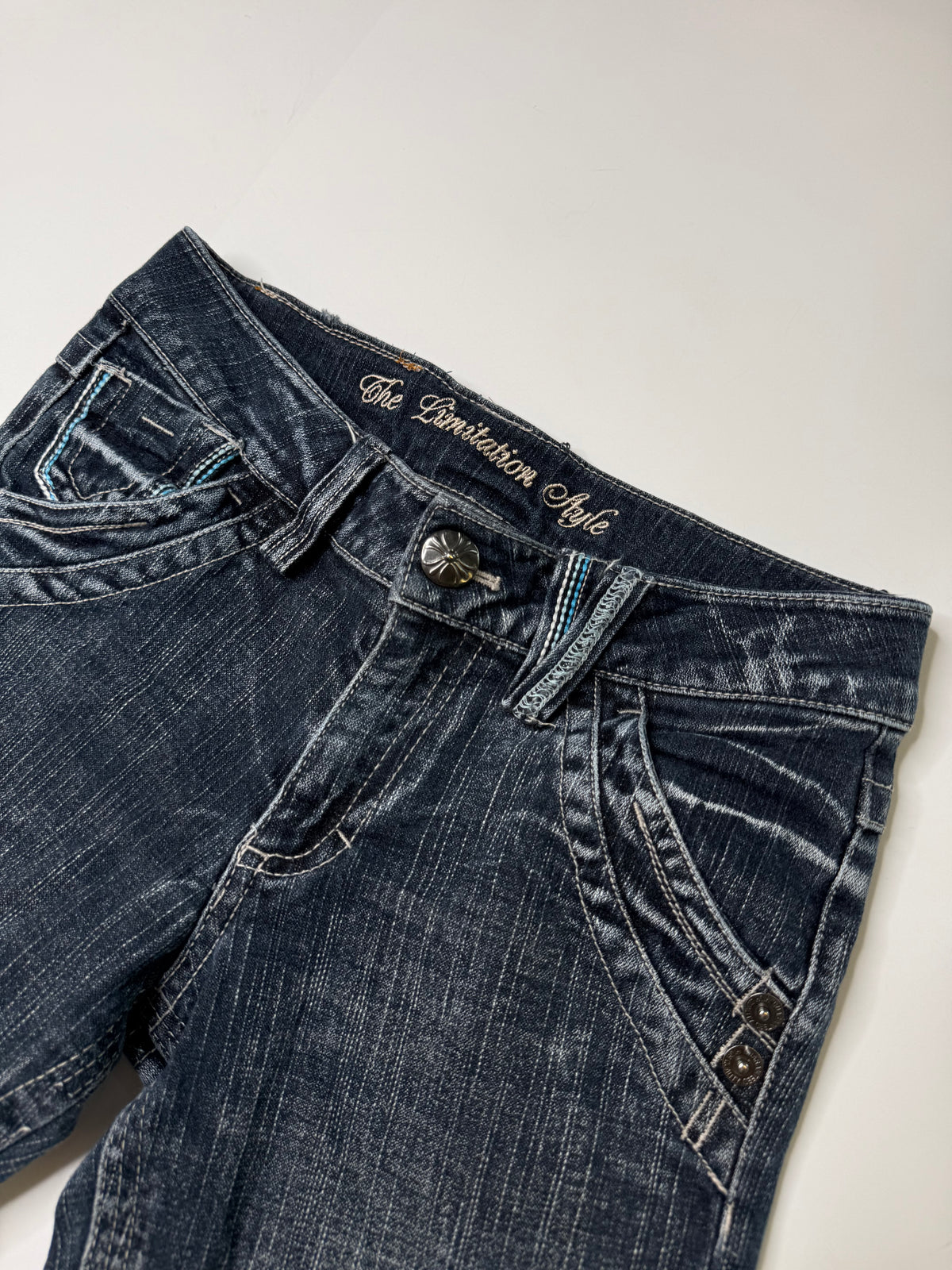 SUNFORD CLUB THE LIMITATION STYLE EMBROIDERED JEANS DARK BLUE