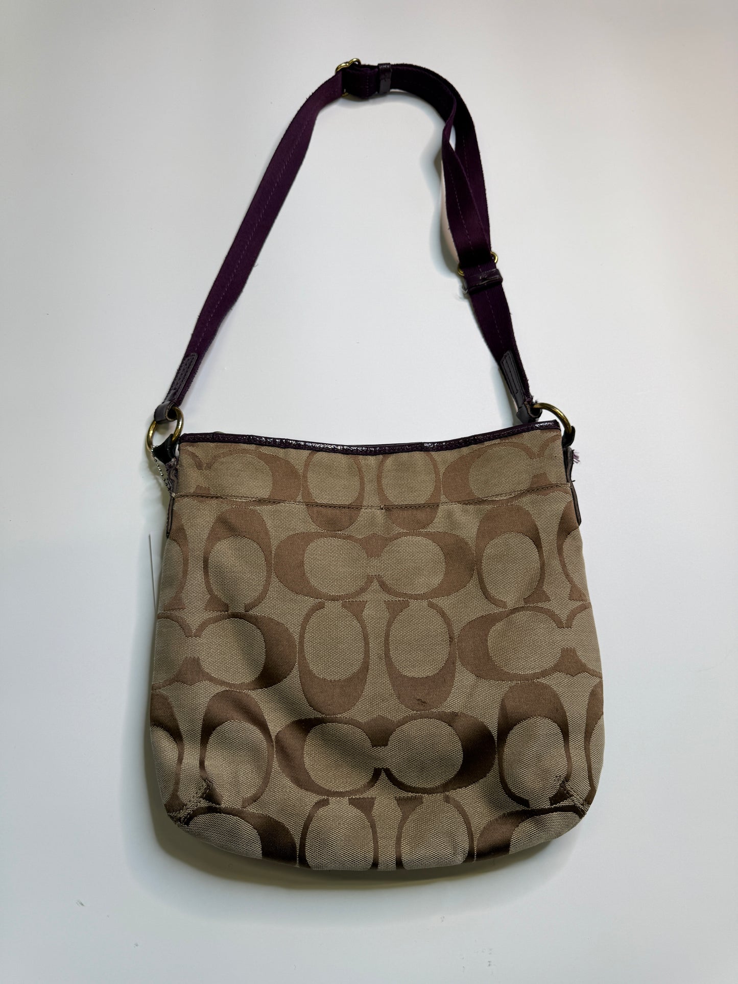 COACH CROSSBODY/MESSENGER BAG MONOGRAM PURPLE