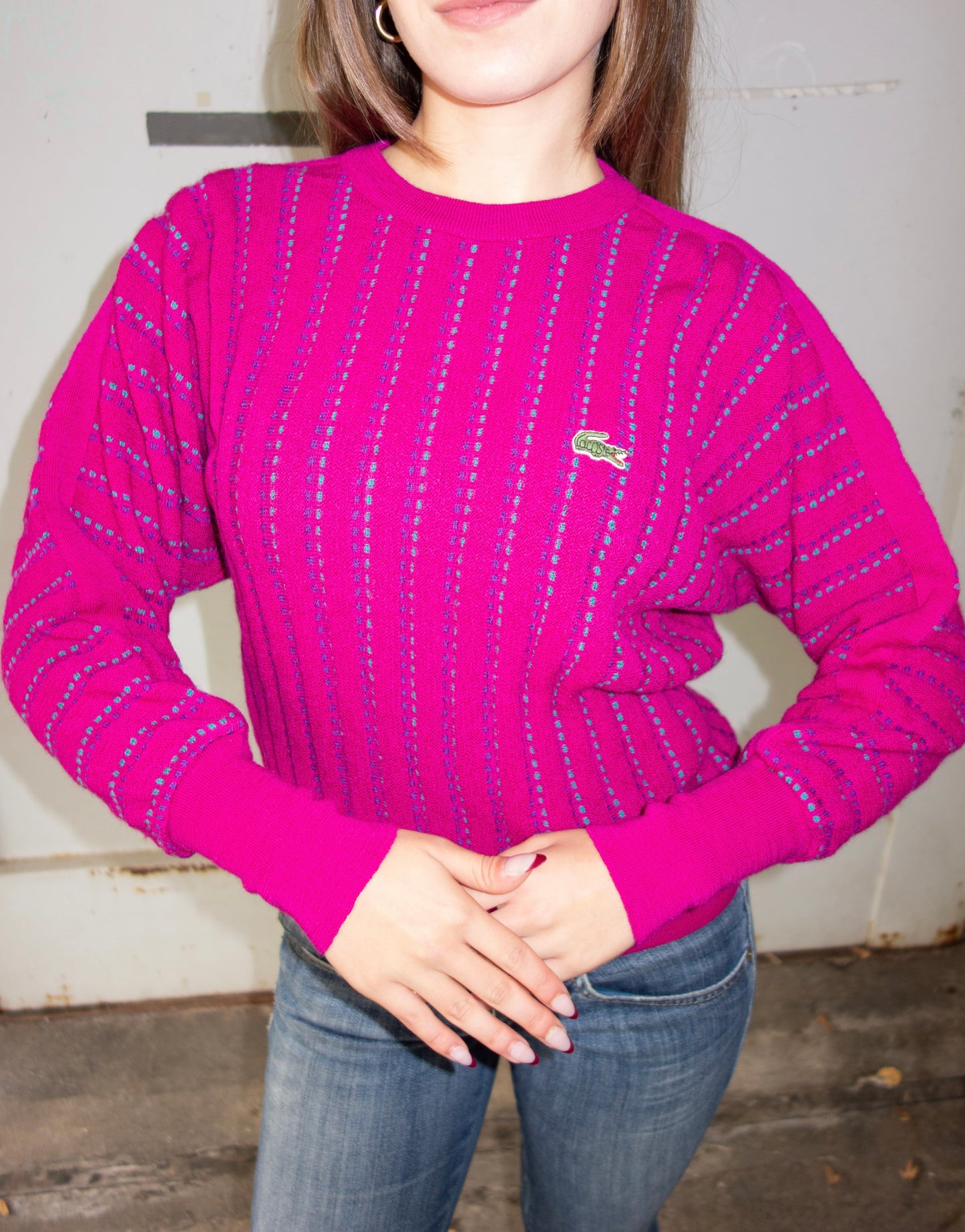 LACOSTE WOOL KNIT SWEATER (S)