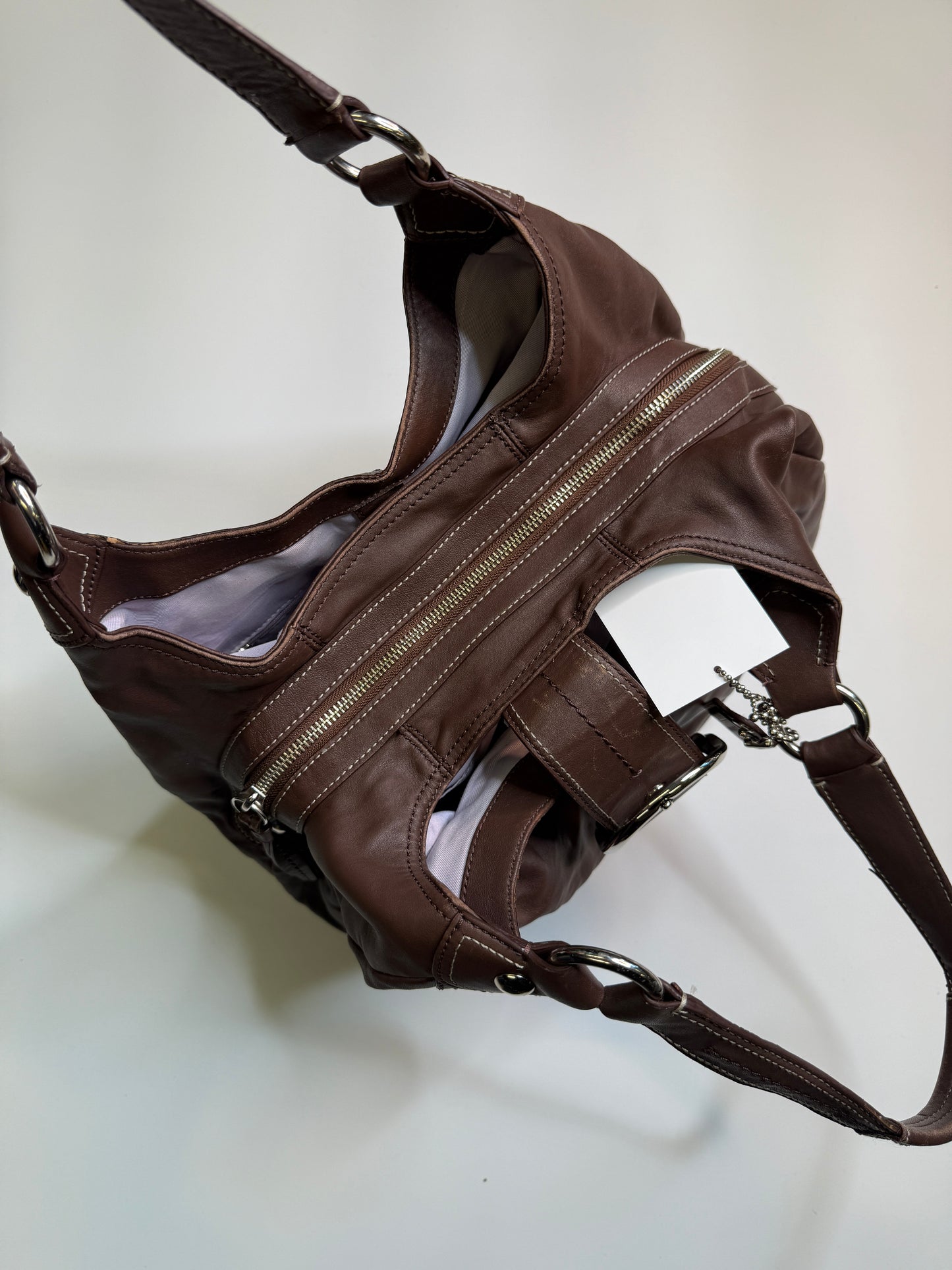 COACH REAL LEATHER BAG BROWN