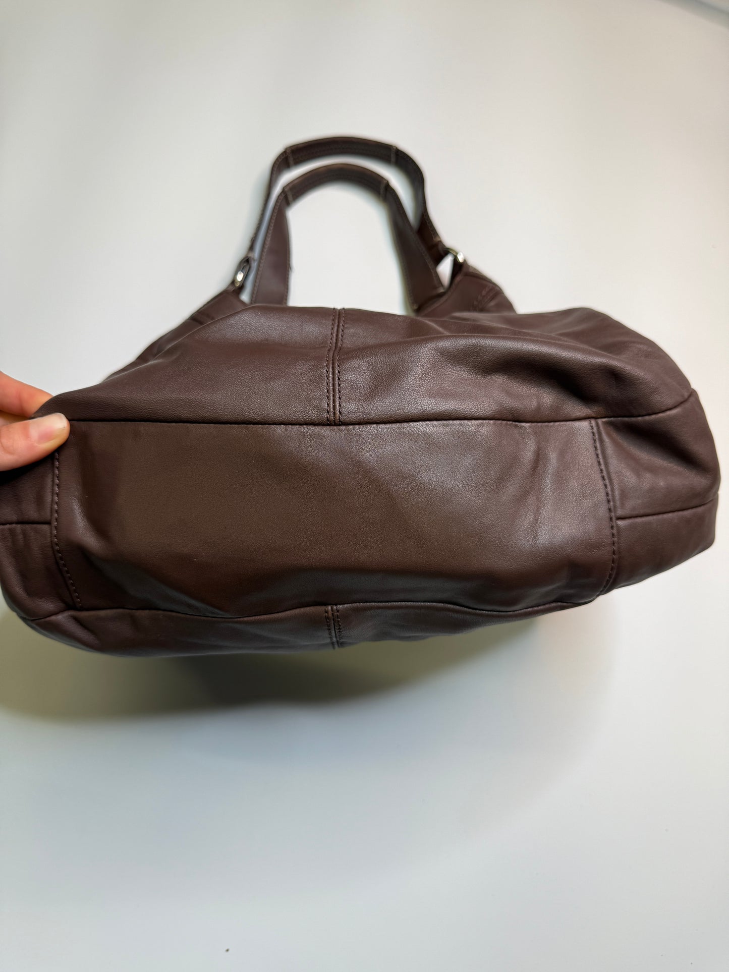 COACH REAL LEATHER BAG BROWN