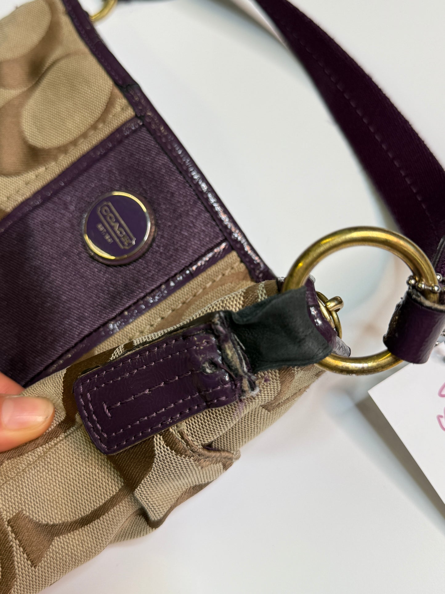 COACH CROSSBODY/MESSENGER BAG MONOGRAM PURPLE