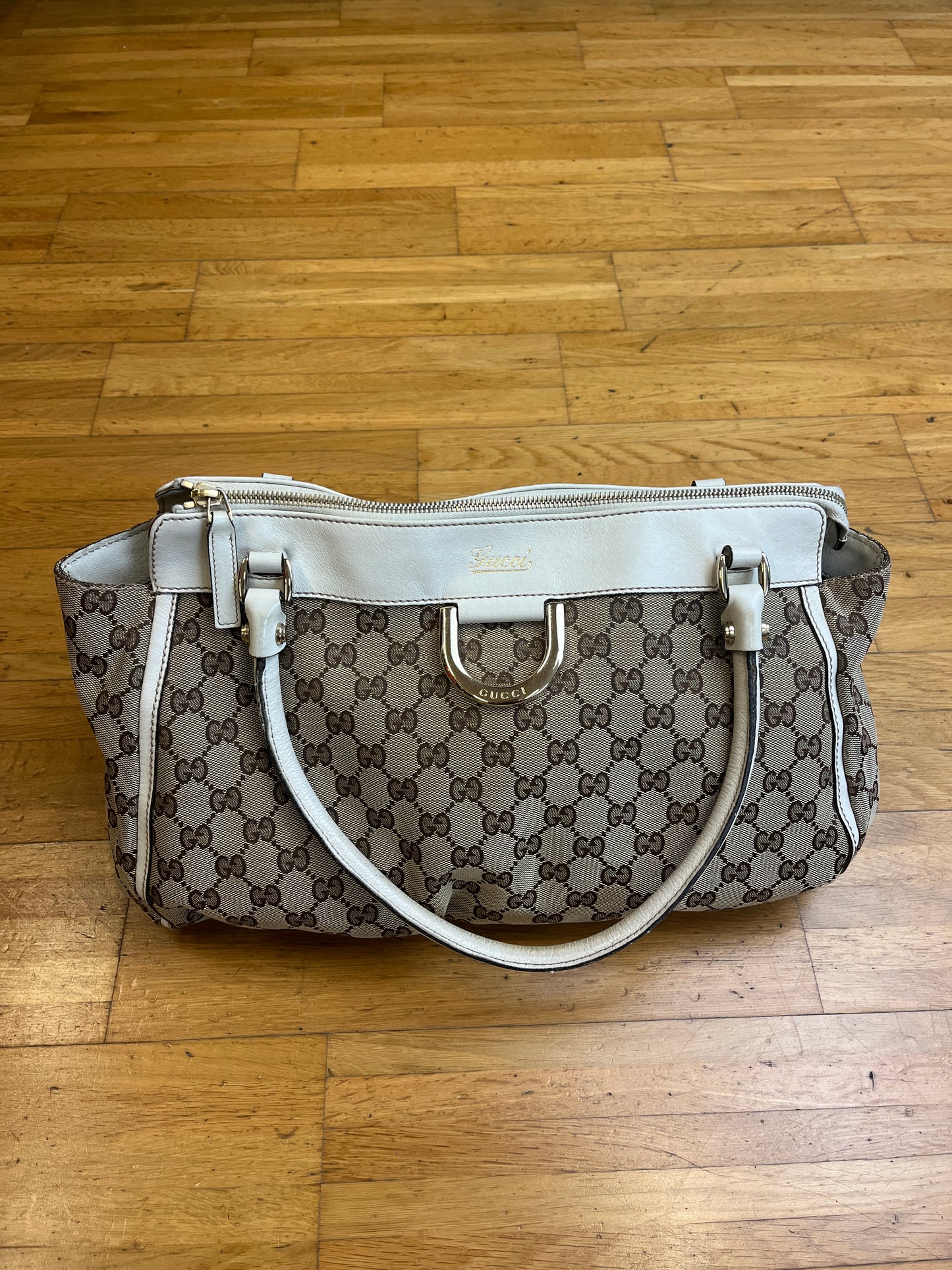 GUCCI MONOGRAM D-RING HOBO BAG