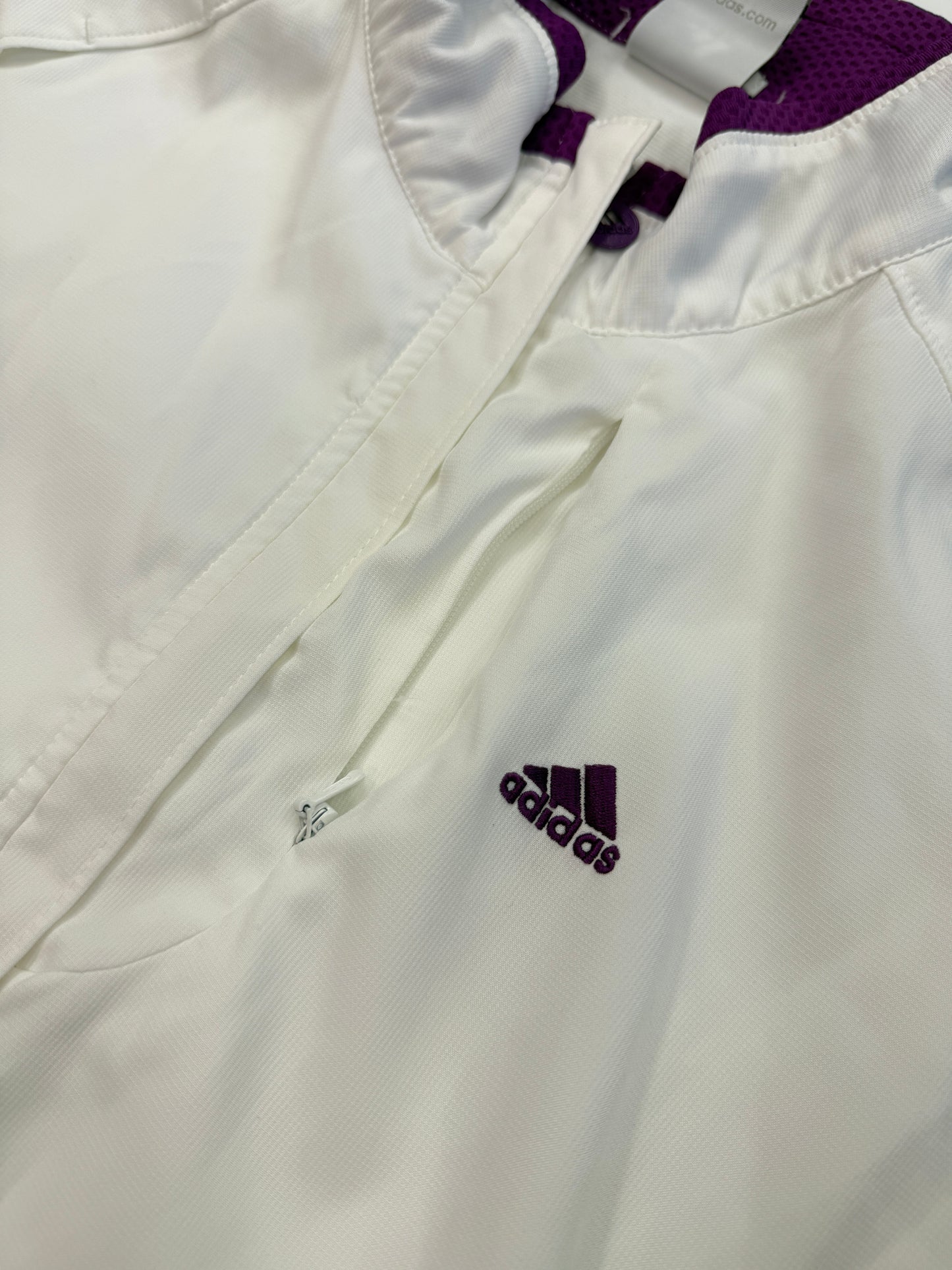 ADIDAS TRACK JACKET 2000s WHITE/PURPLE (M)