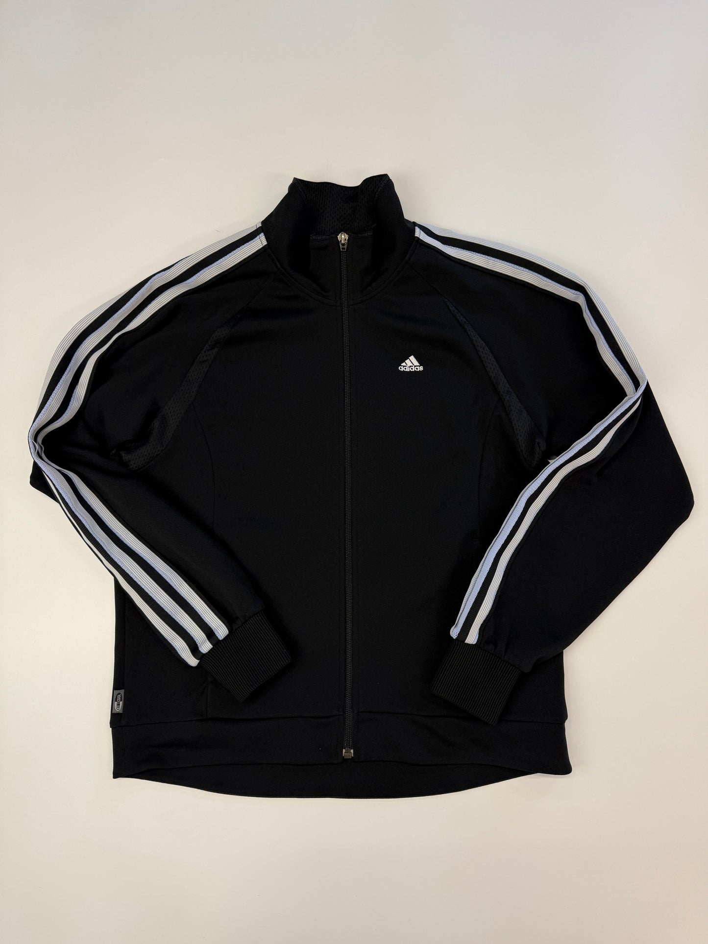 ADIDAS ZIPPER 2000s BLACK/BLUE (M)