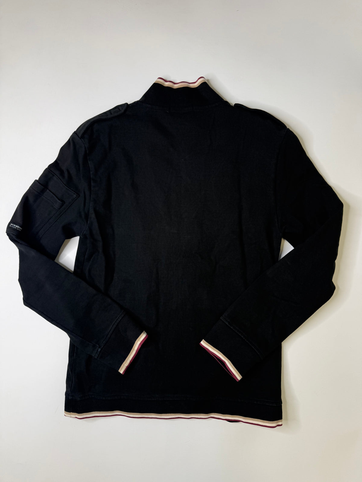 VINTAGE BURBERRY BLACK LABEL ZIP JACKET BLACK (M/L)