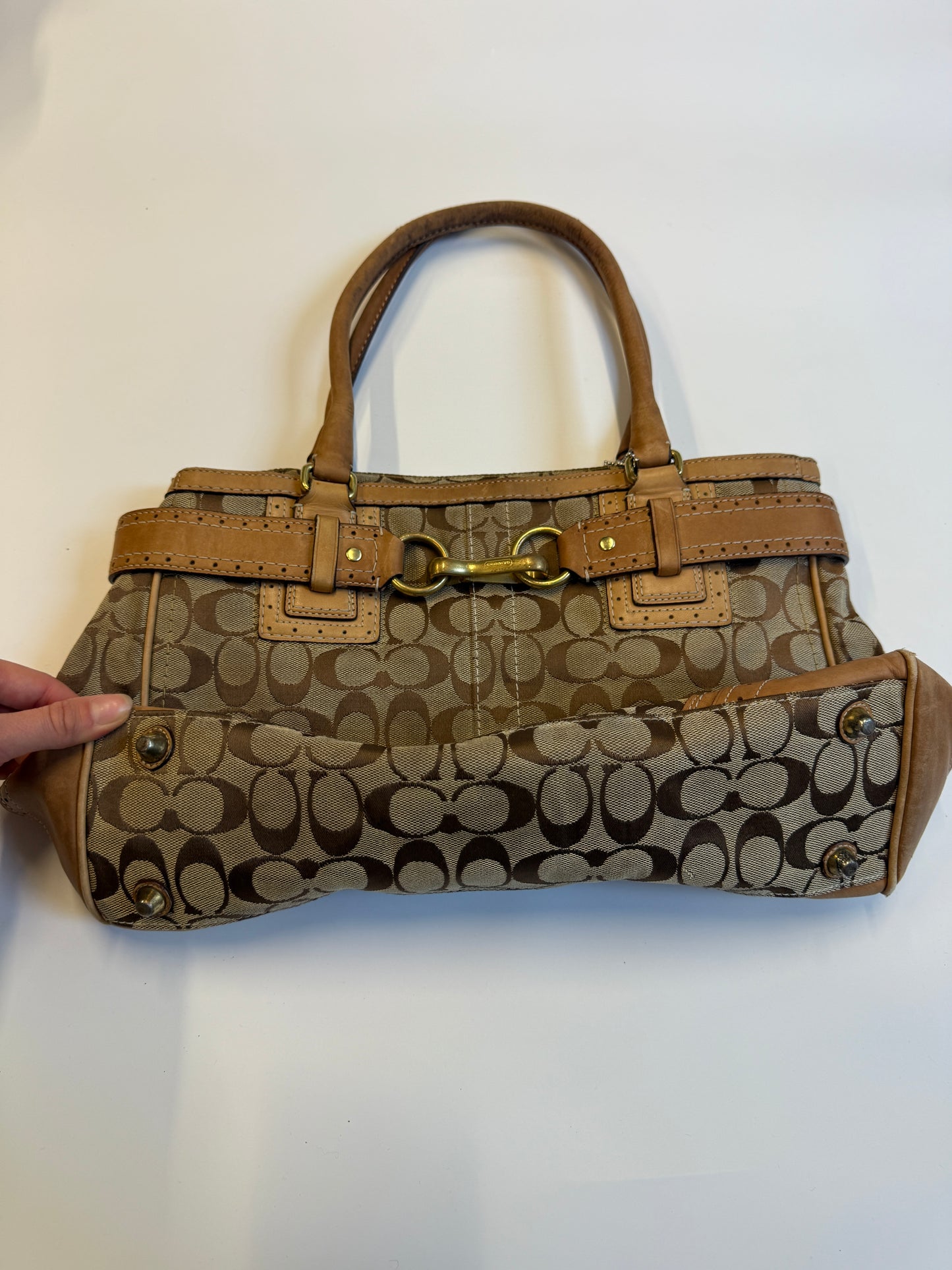 COACH MONOGRAM PURSE BROWN