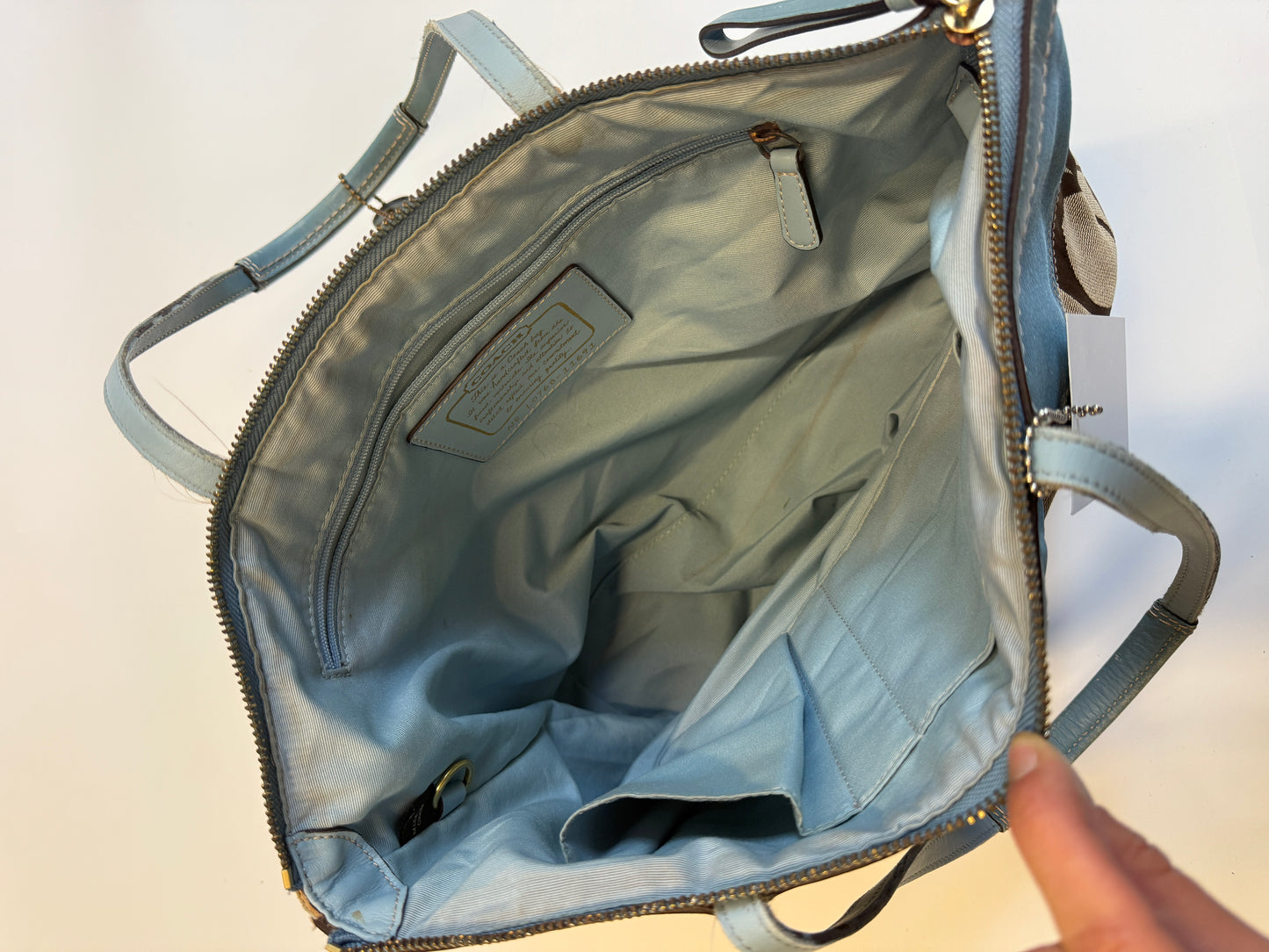 COACH MONOGRAM PURSE BABYBLUE