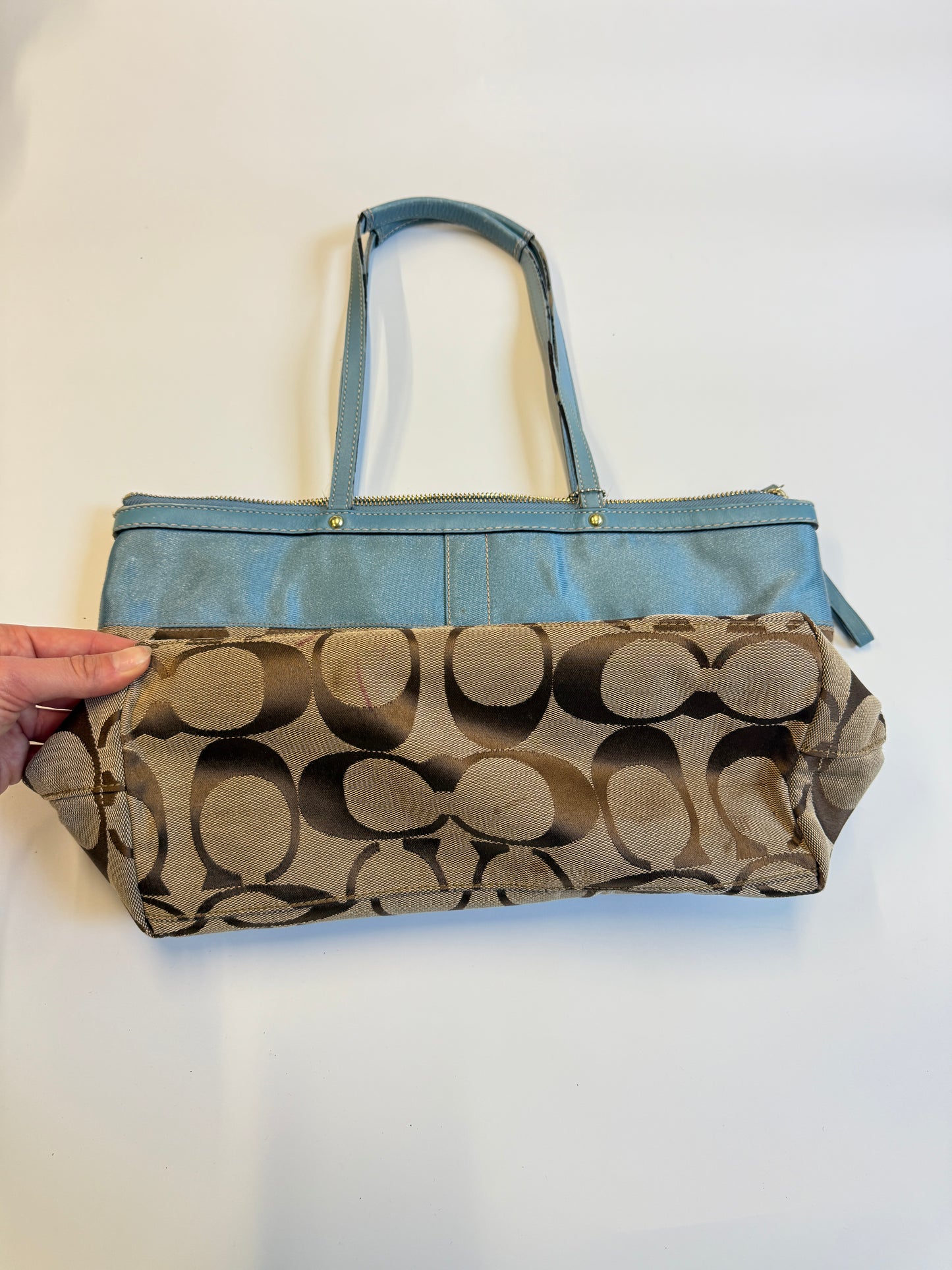 COACH MONOGRAM PURSE BABYBLUE