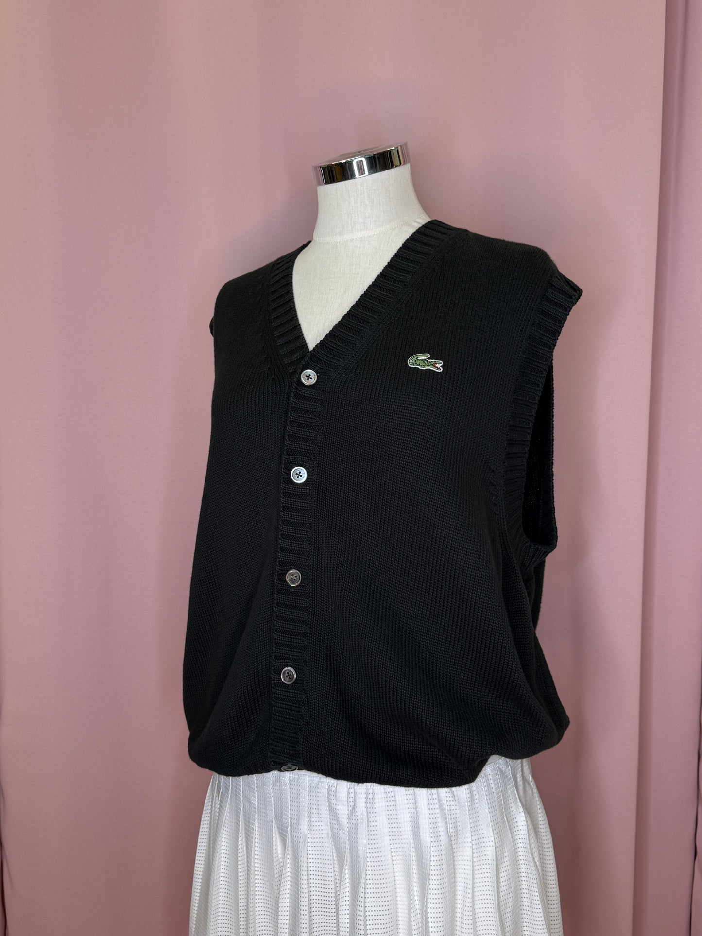 LACOSTE KNIT VEST BLACK (L)