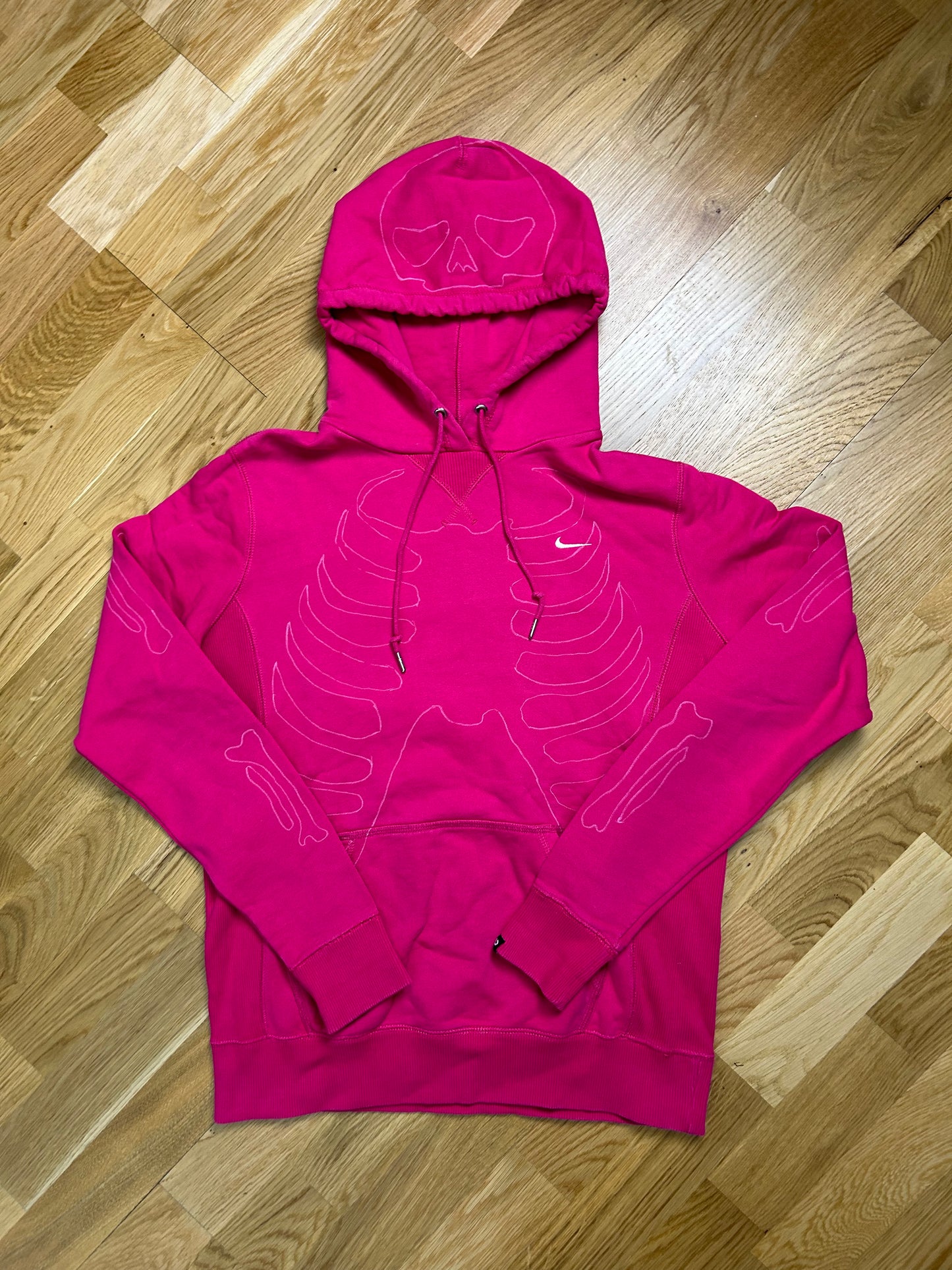 RARE! PINK NIKE SCELETON HOODIE (S)