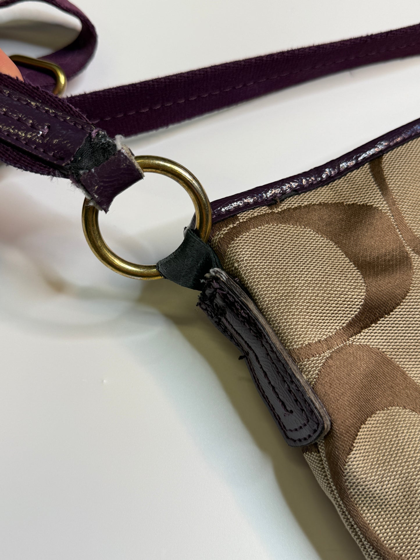 COACH CROSSBODY/MESSENGER BAG MONOGRAM PURPLE