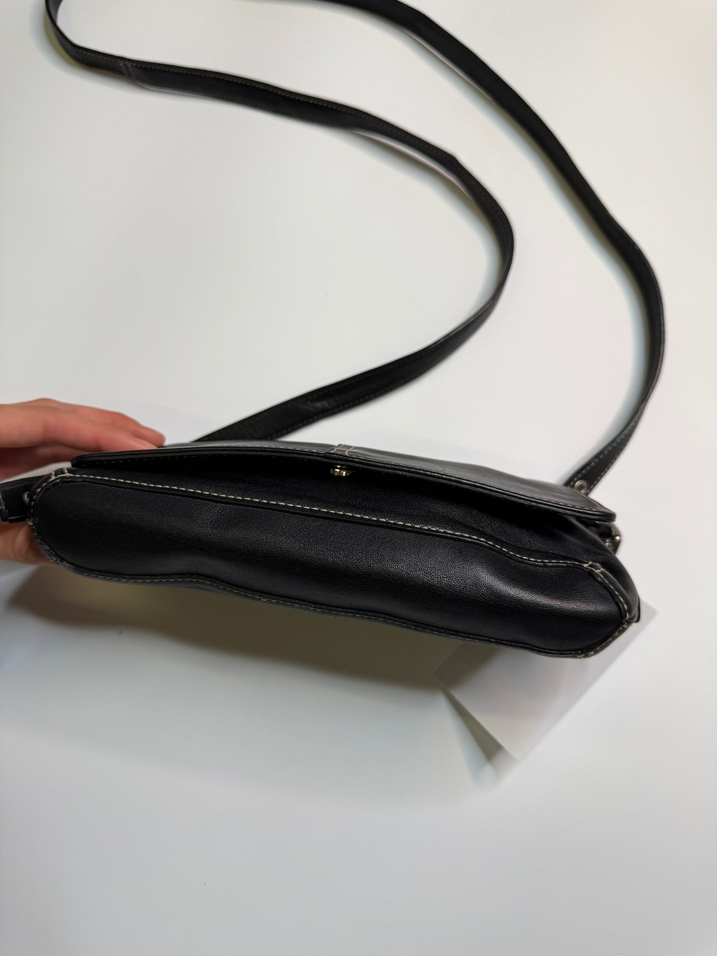 COACH REAL LEATHER CROSSBODY PURSE