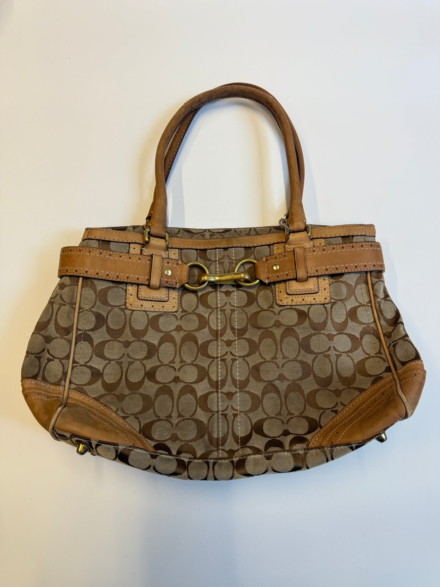 COACH MONOGRAM PURSE BROWN