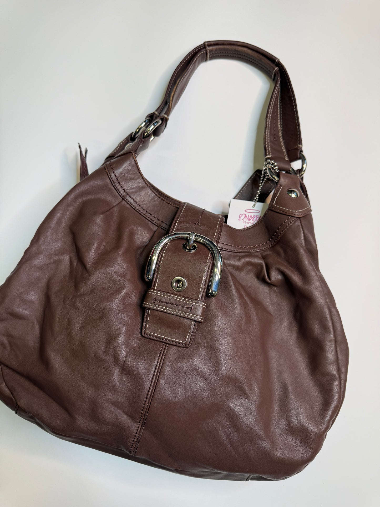 COACH REAL LEATHER BAG BROWN