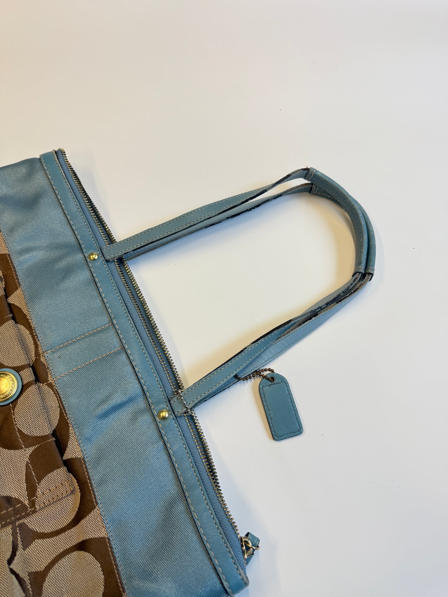 COACH MONOGRAM PURSE BABYBLUE