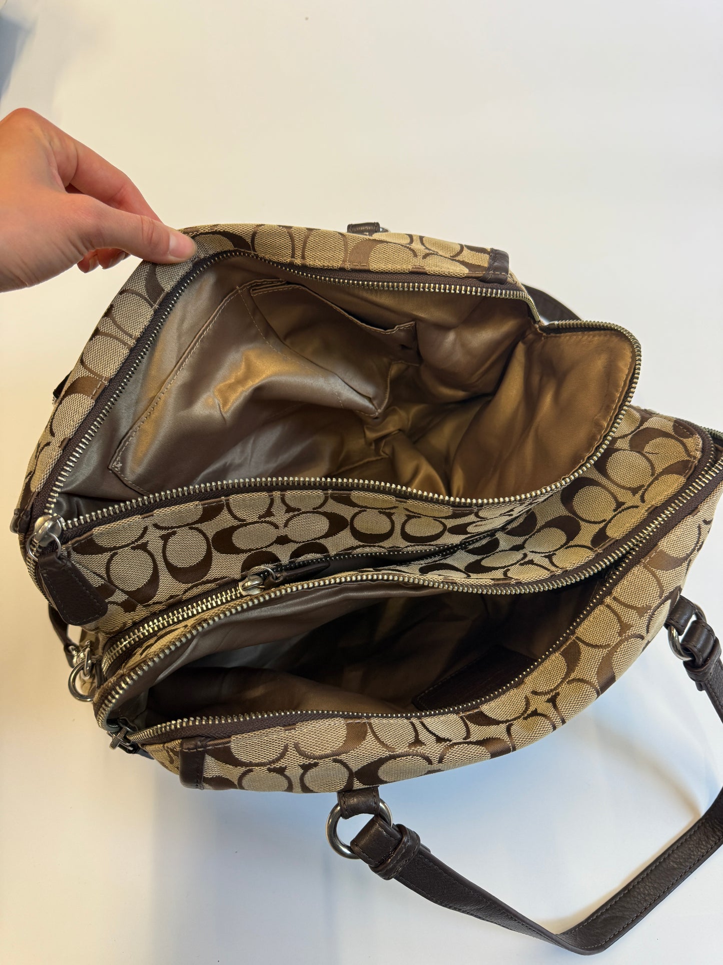 COACH MONOGRAM PURSE BROWN
