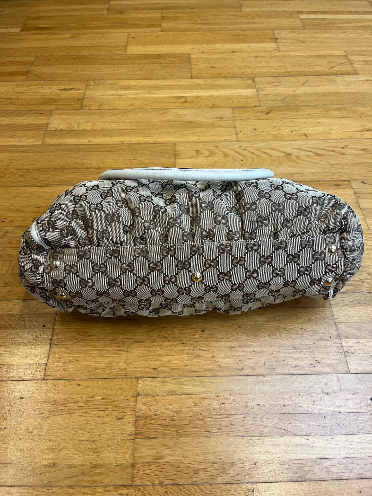 GUCCI MONOGRAM D-RING HOBO BAG