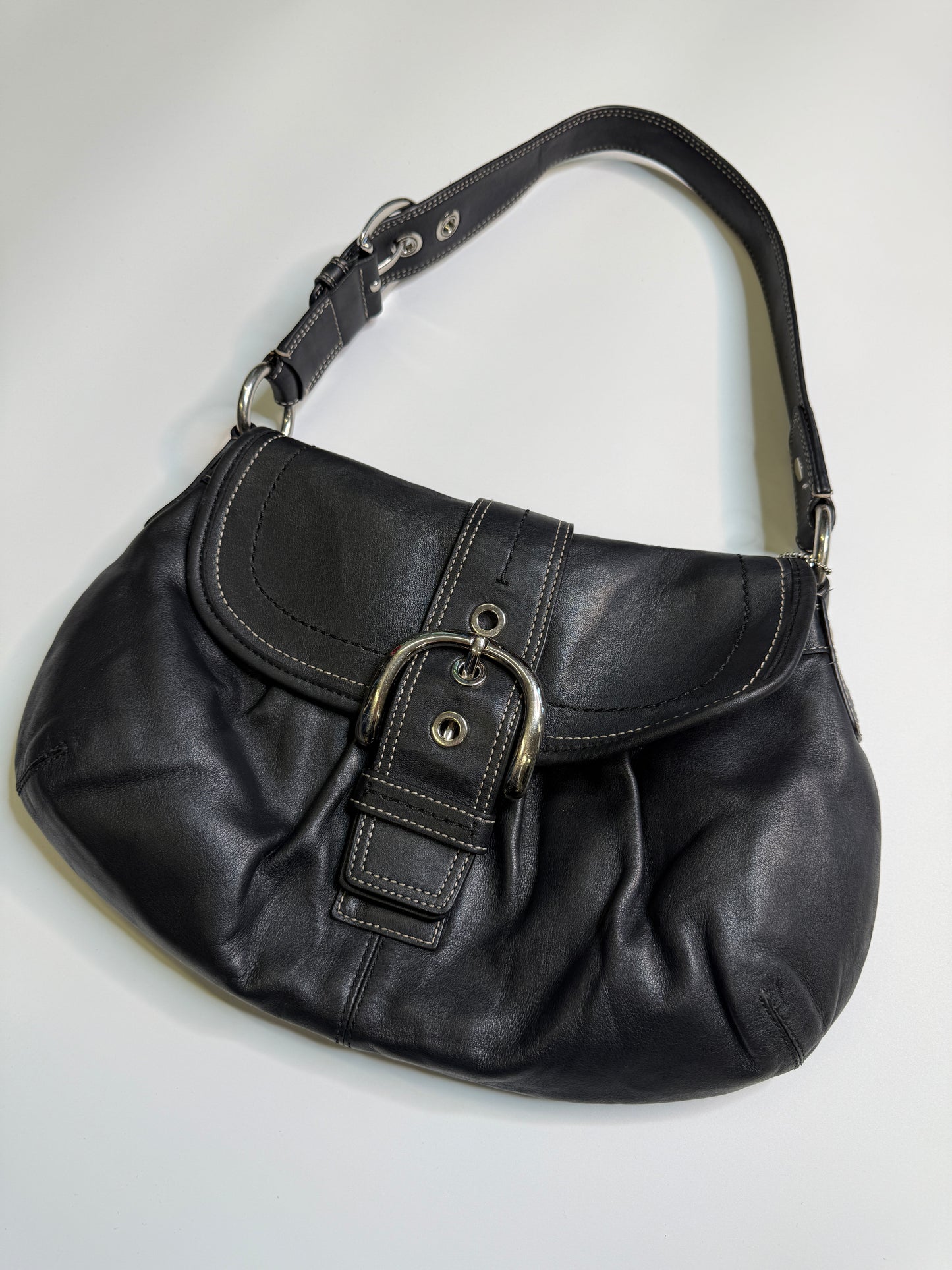 COACH REAL LEATHER MINI BAG BLACK