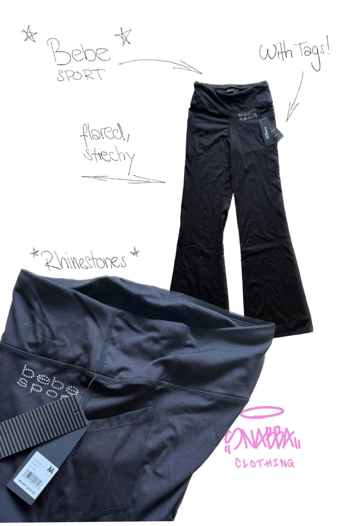 BEBE YOGA PANTS M