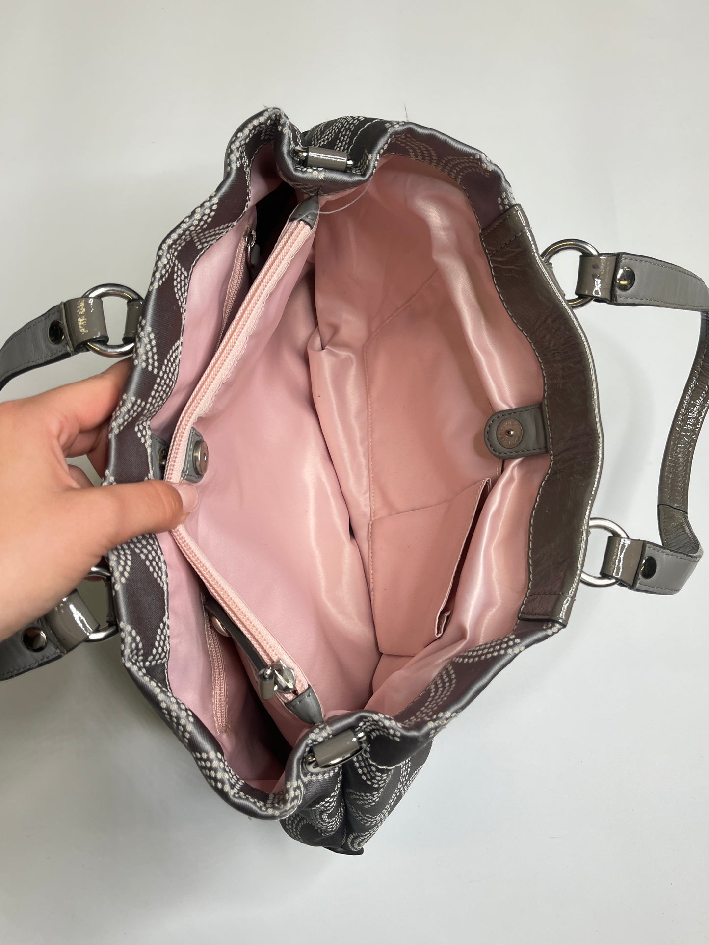 COACH MONOGRAM PURSE KHAKI/GREY