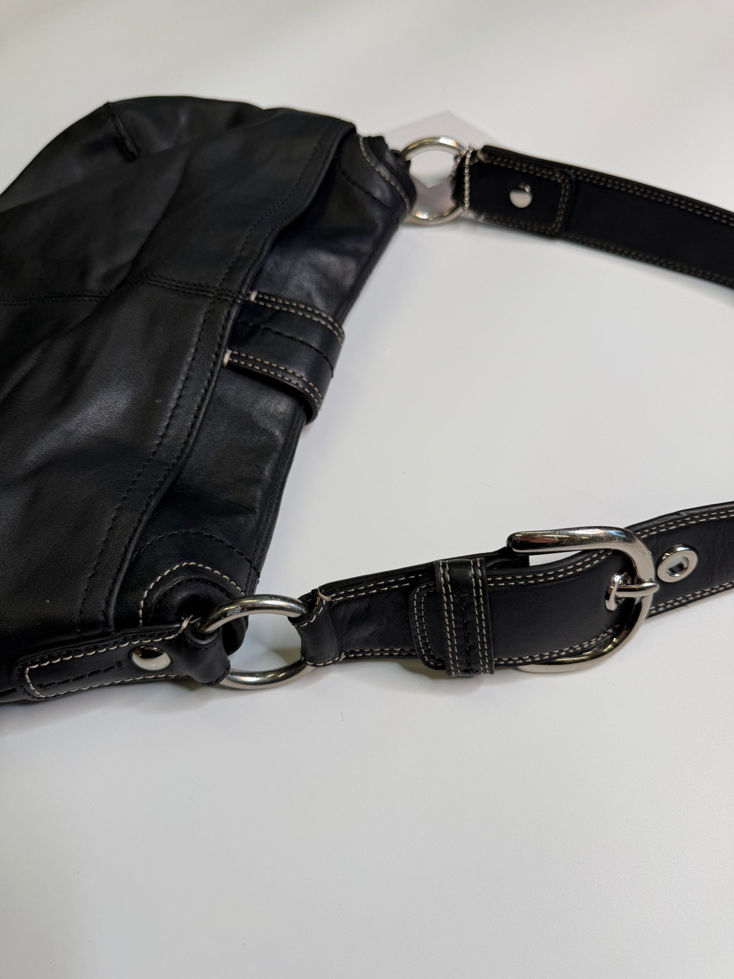 COACH REAL LEATHER MINI BAG BLACK