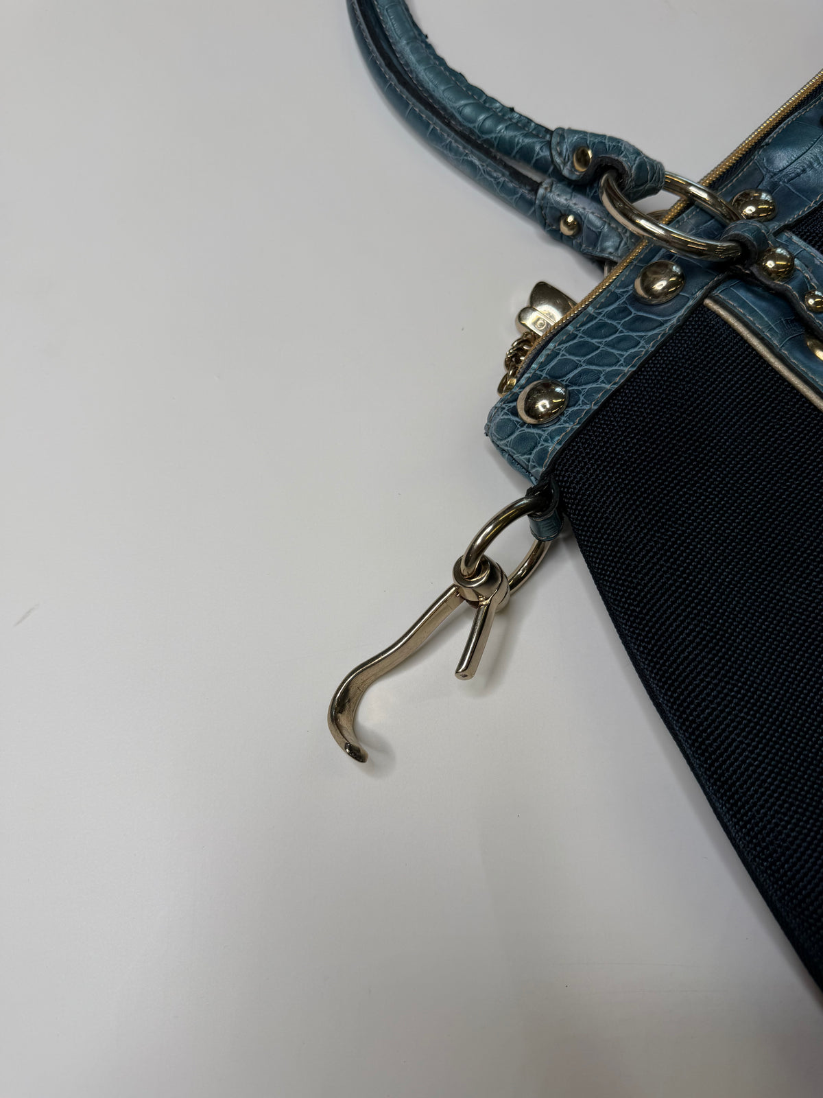 KATHY VAN ZEELAND NYLON TOTE BAG BLUE