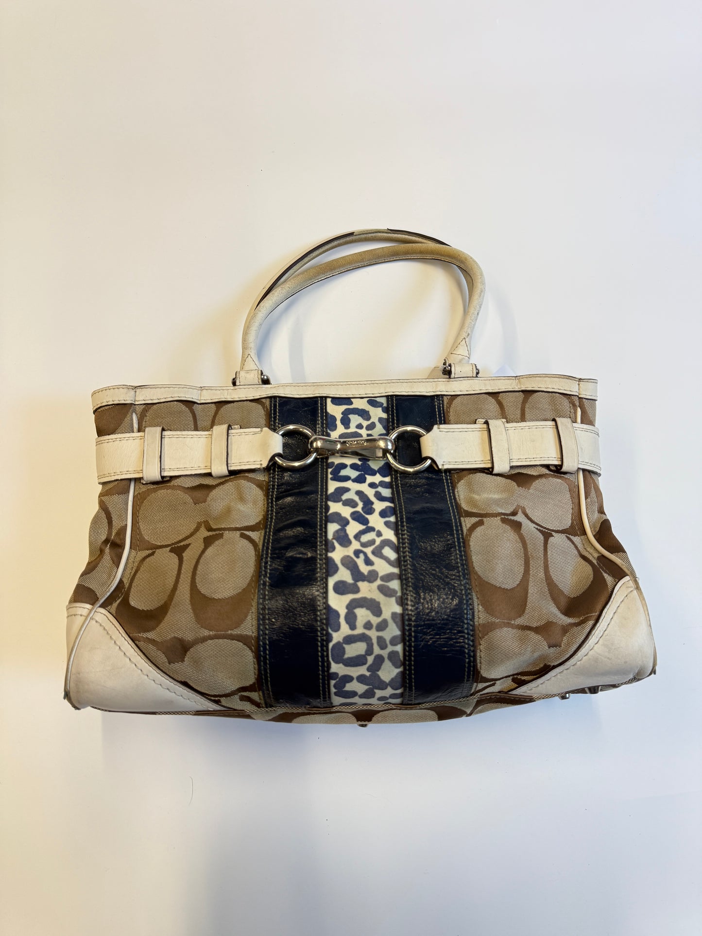 COACH MONOGRAM LEO PURSE BLUE