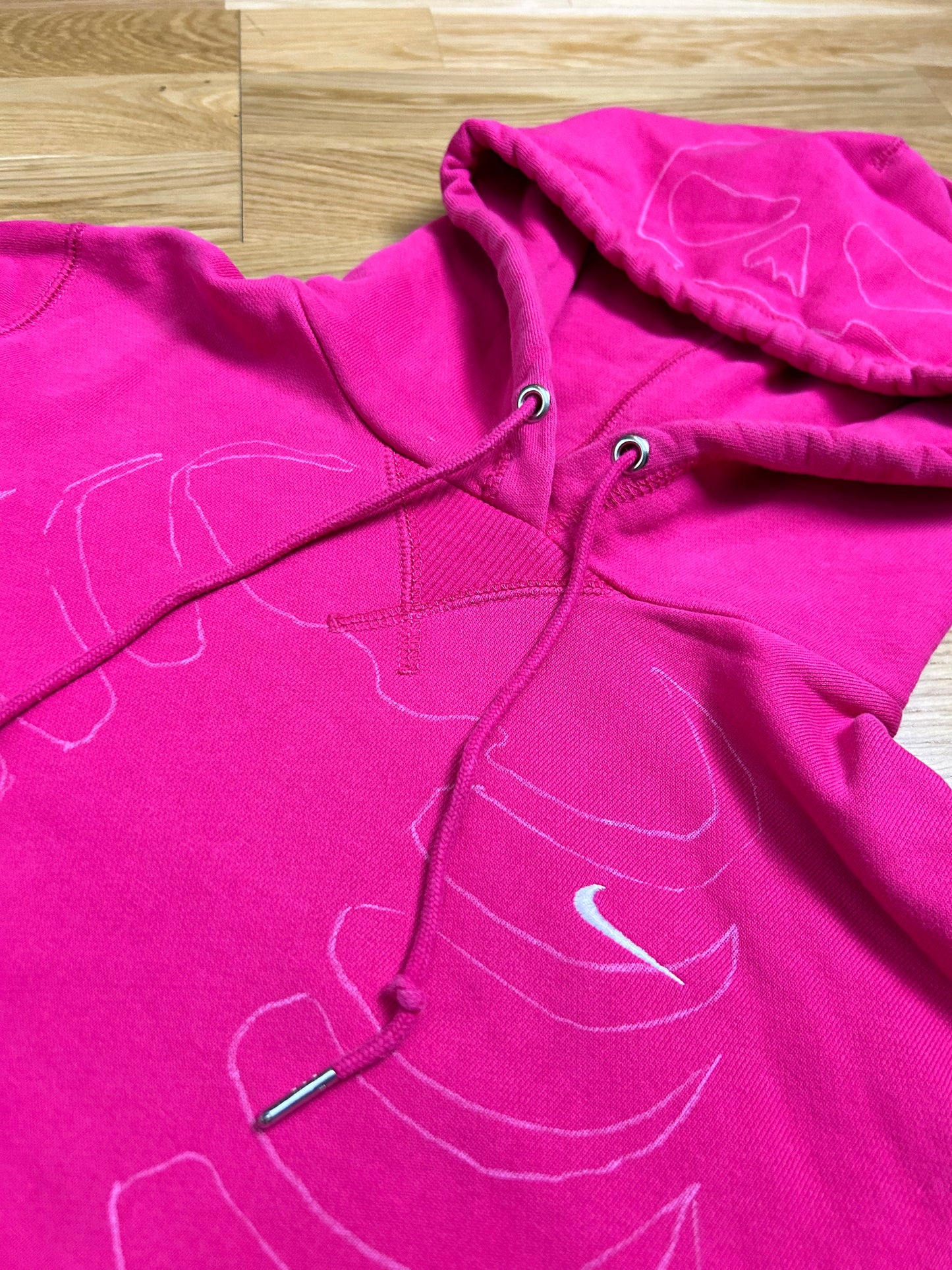 RARE! PINK NIKE SCELETON HOODIE (S)
