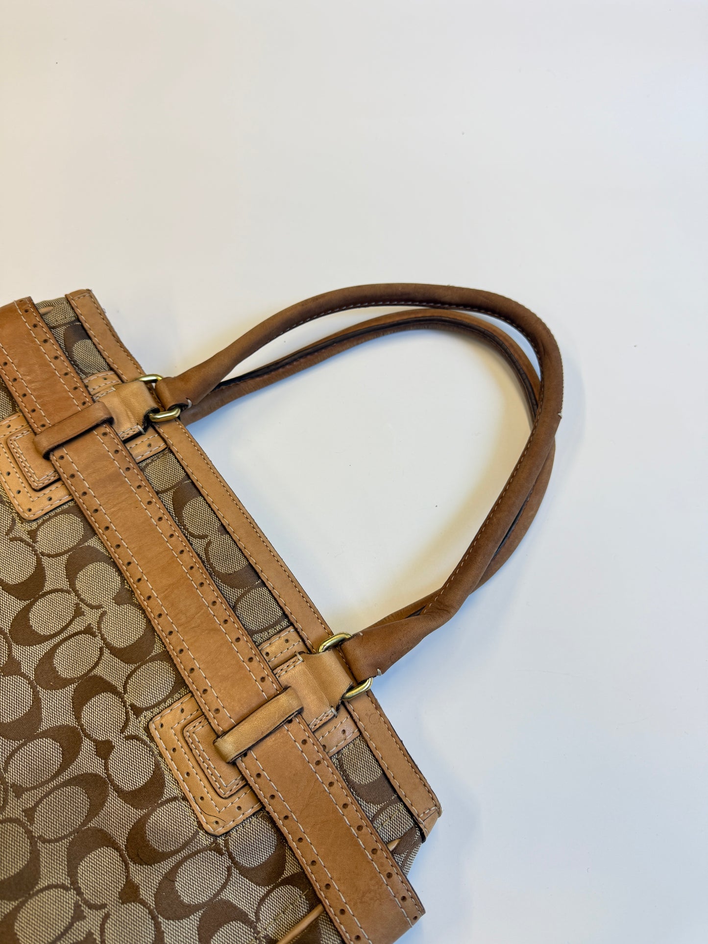 COACH MONOGRAM PURSE BROWN