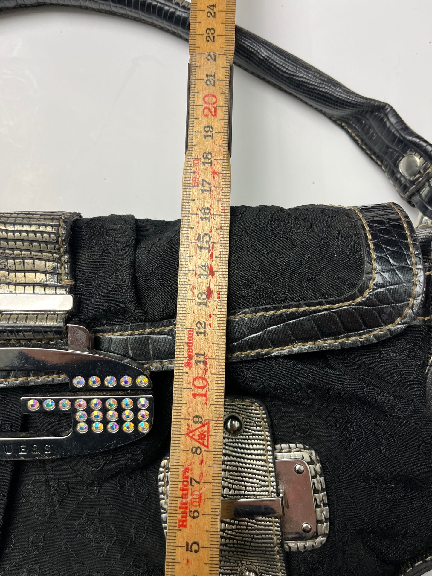 GUESS BAG SILVER RHINESTONE