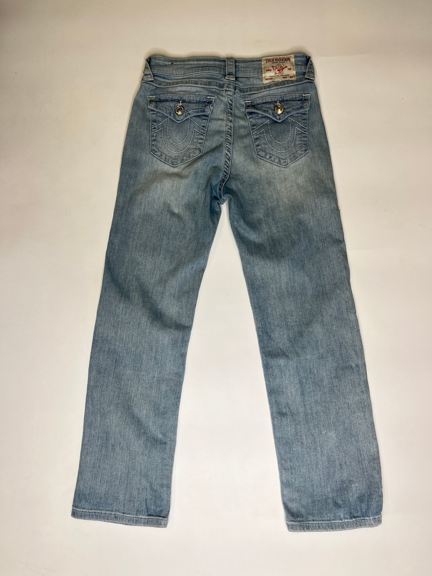 VINTAGE TRUE RELIGION STRAIGHT LEG JEANS (w.28)