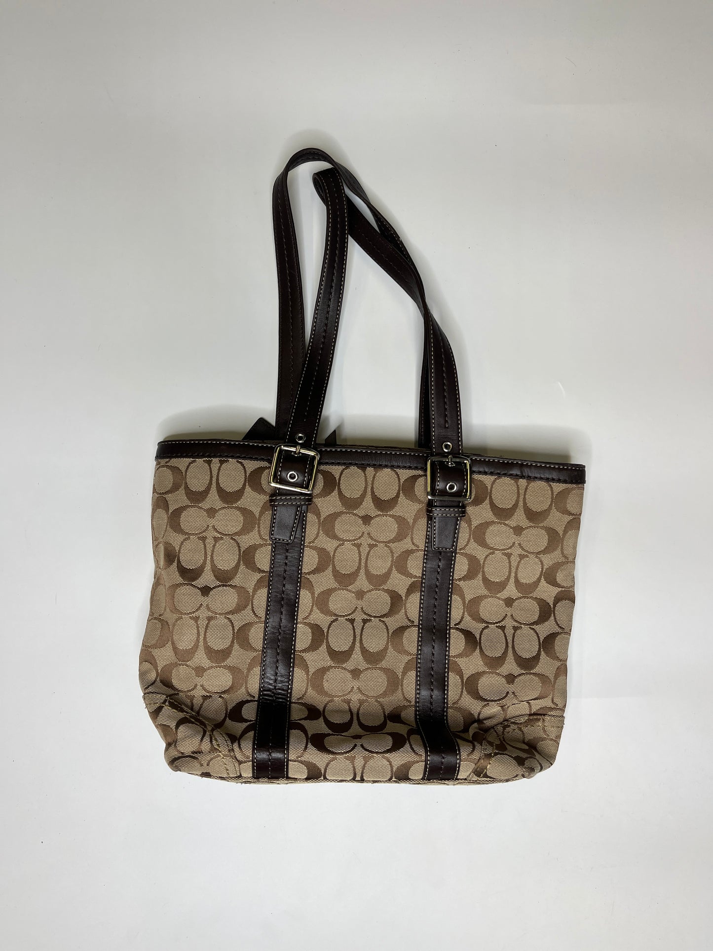 COACH MONOGRAM BROWN LEATHER PURSE