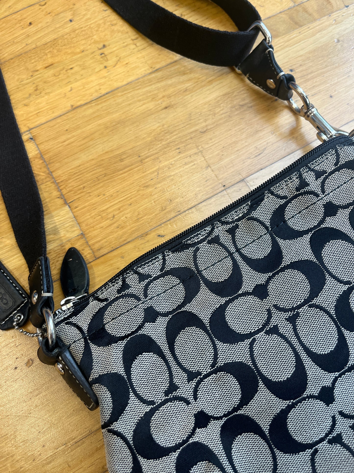 COACH CROSSBODY MONOGRAM BLACK