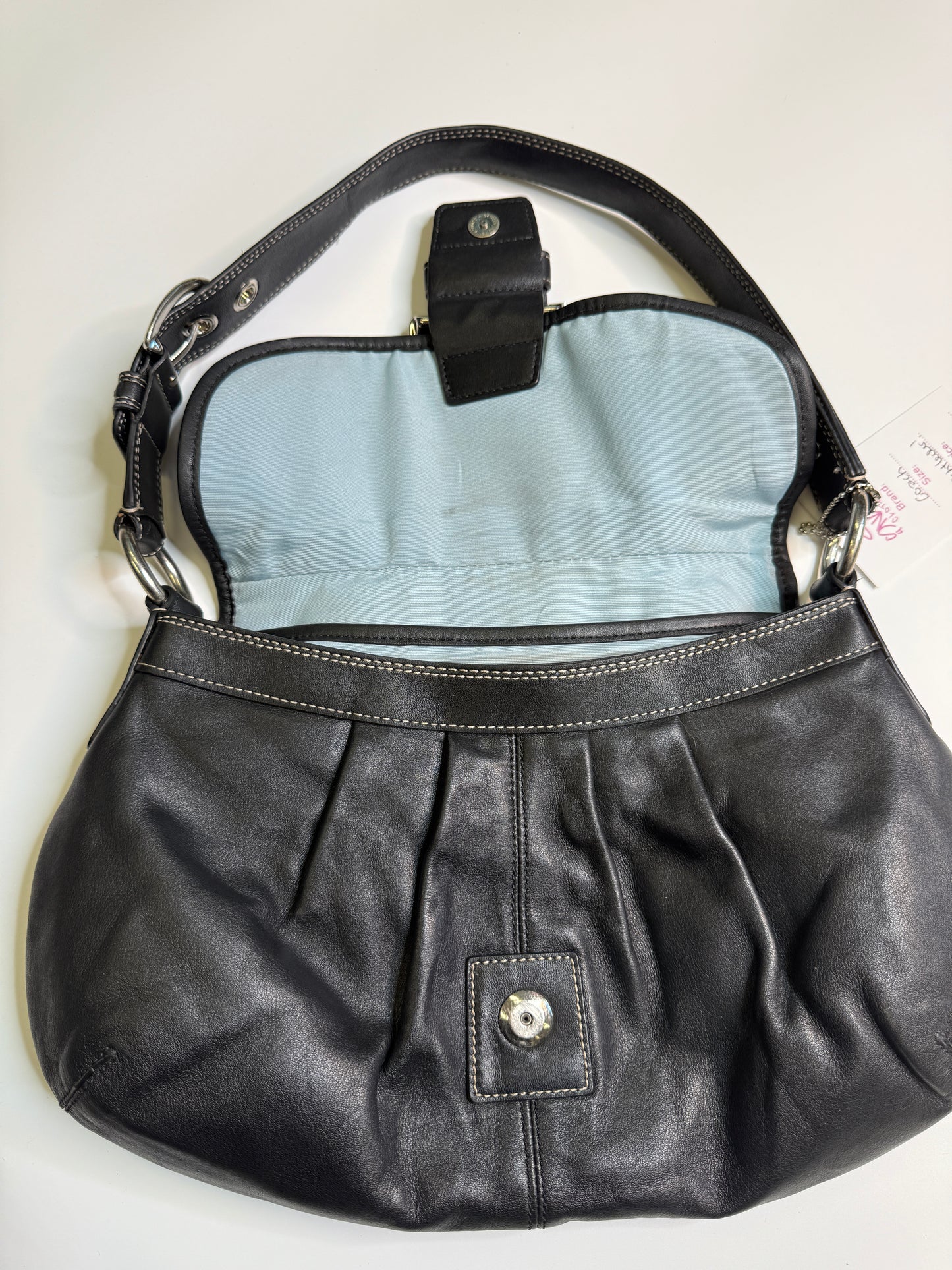 COACH REAL LEATHER MINI BAG BLACK