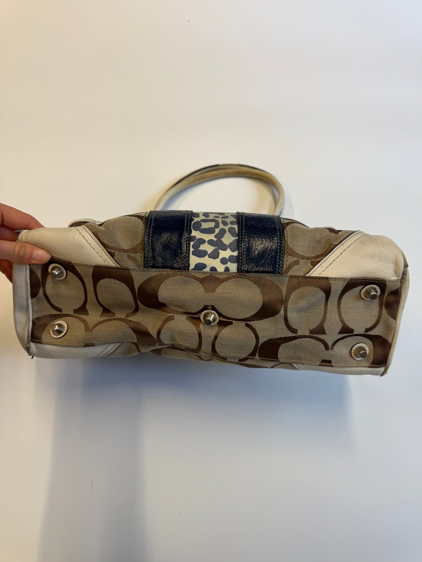 COACH MONOGRAM LEO PURSE BLUE