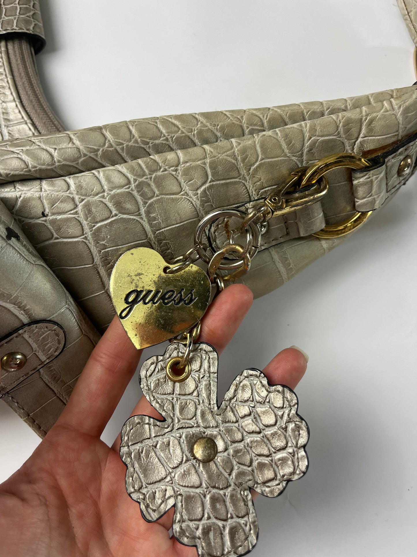 GUESS BAG GOLD RHINESTONE