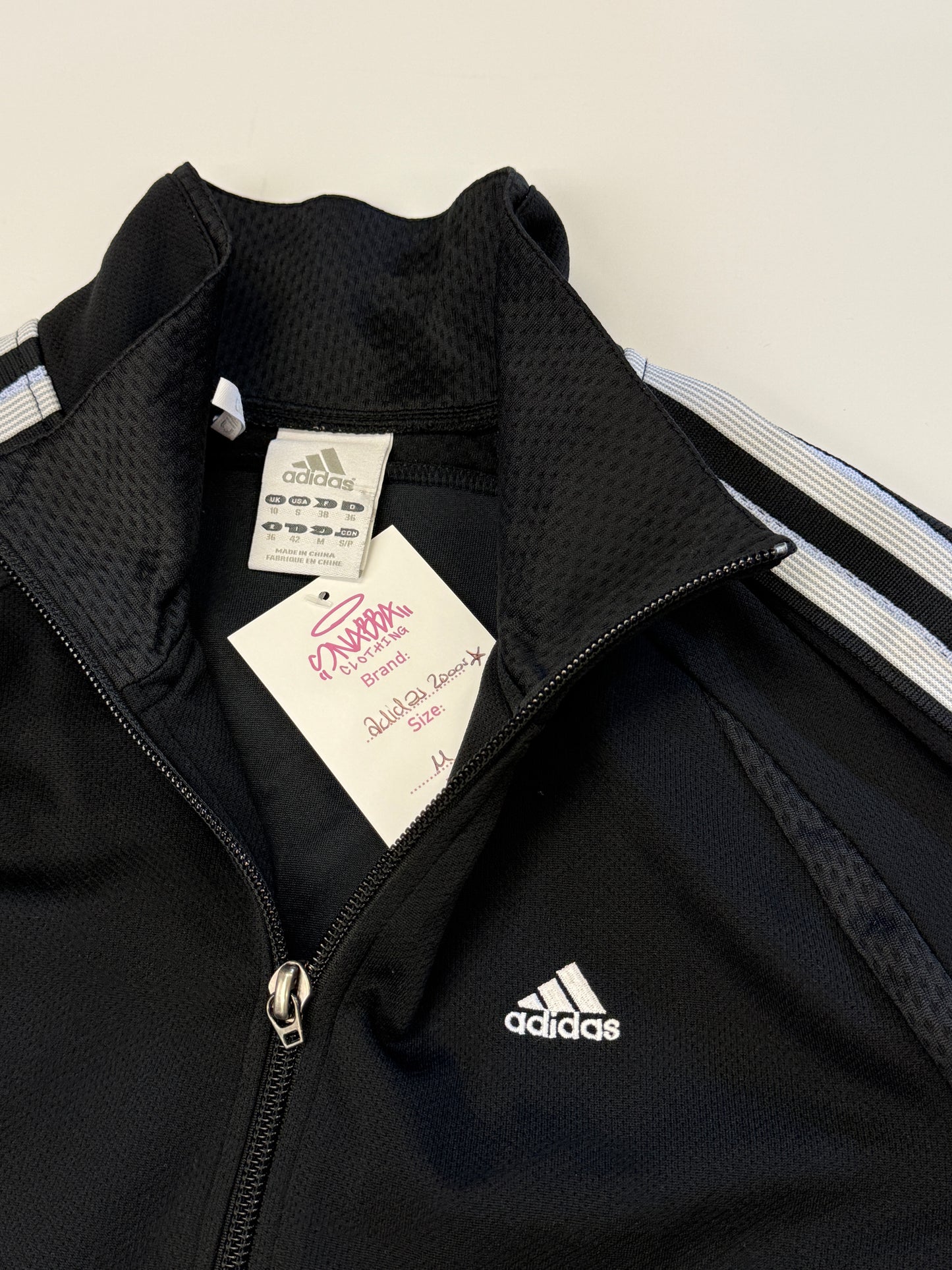 ADIDAS ZIPPER 2000s BLACK/BLUE (M)