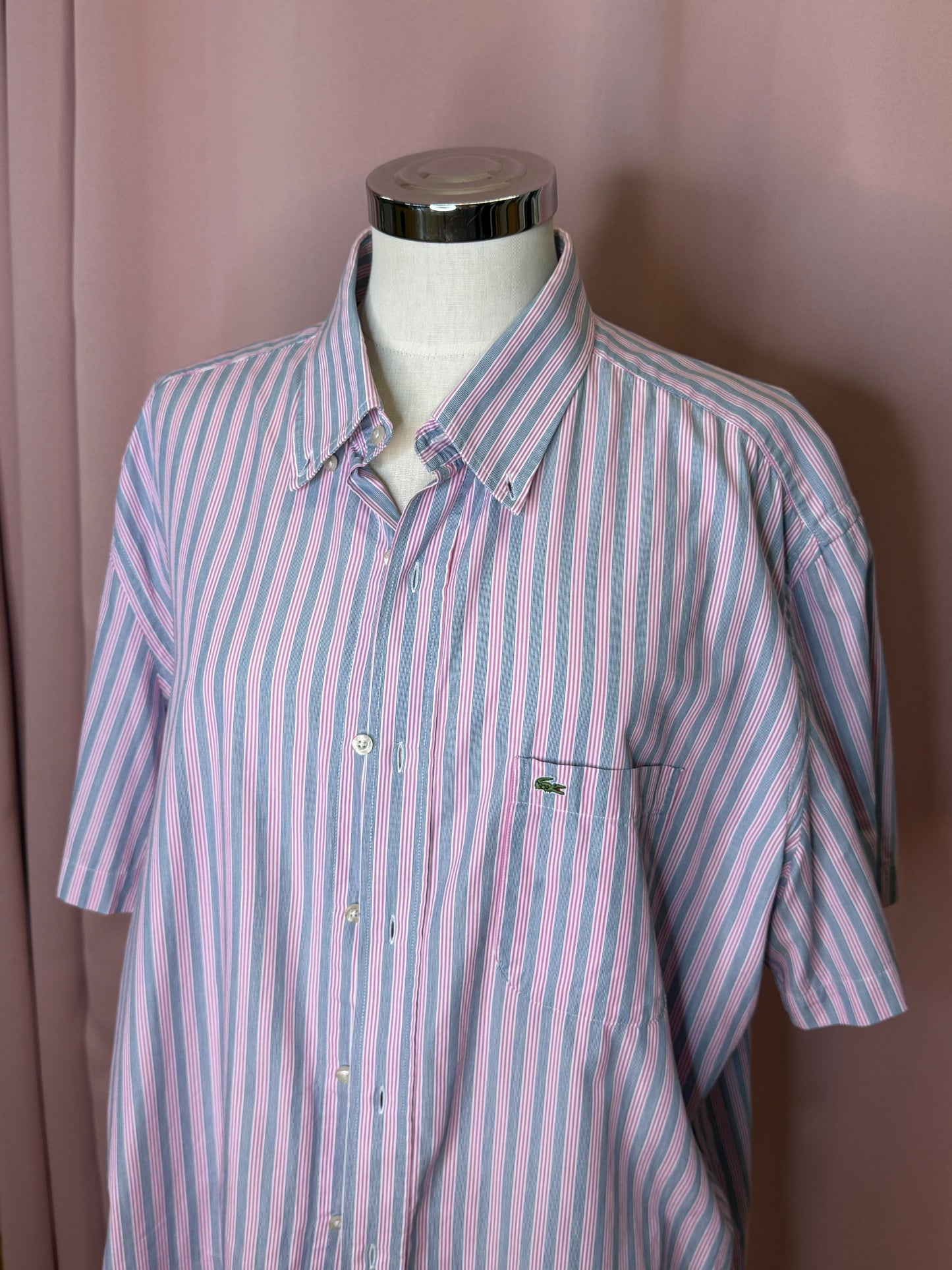 LACOSTE STRIPED POLO SHIRT (~L)